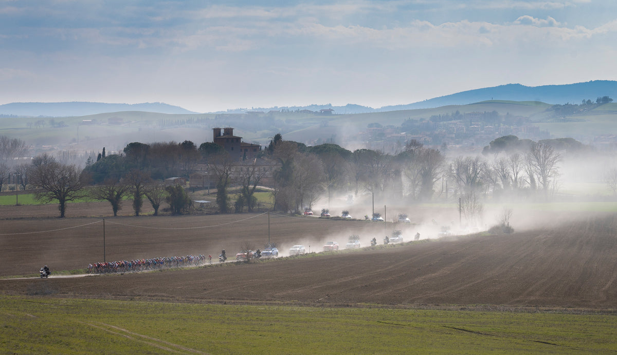 Strade Bianche gravel roads in Tuscany, the inspiration behind La Machine's Bella Figura story.