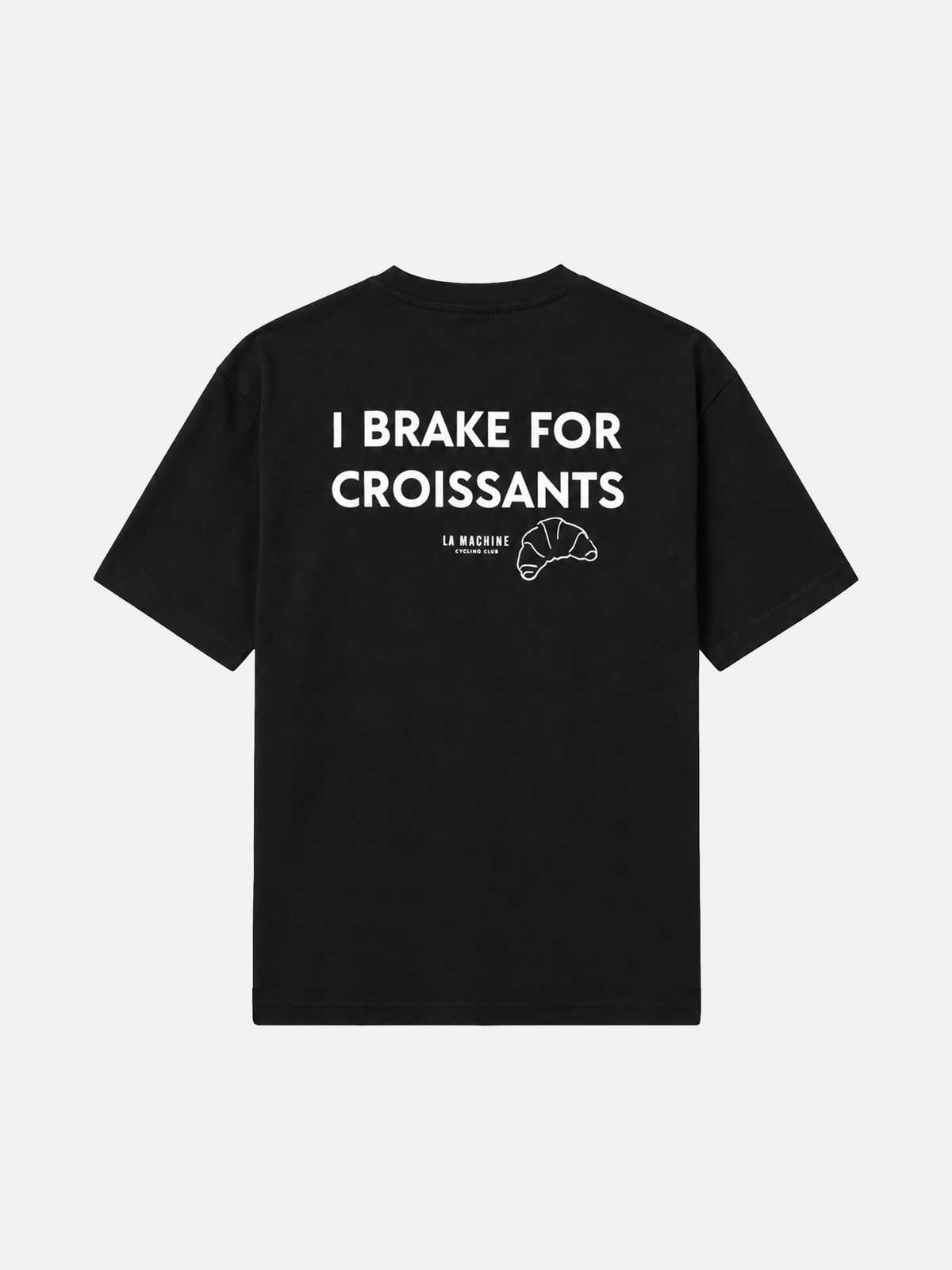 I Brake for Croissants - Loose Fit - T-shirt - Black