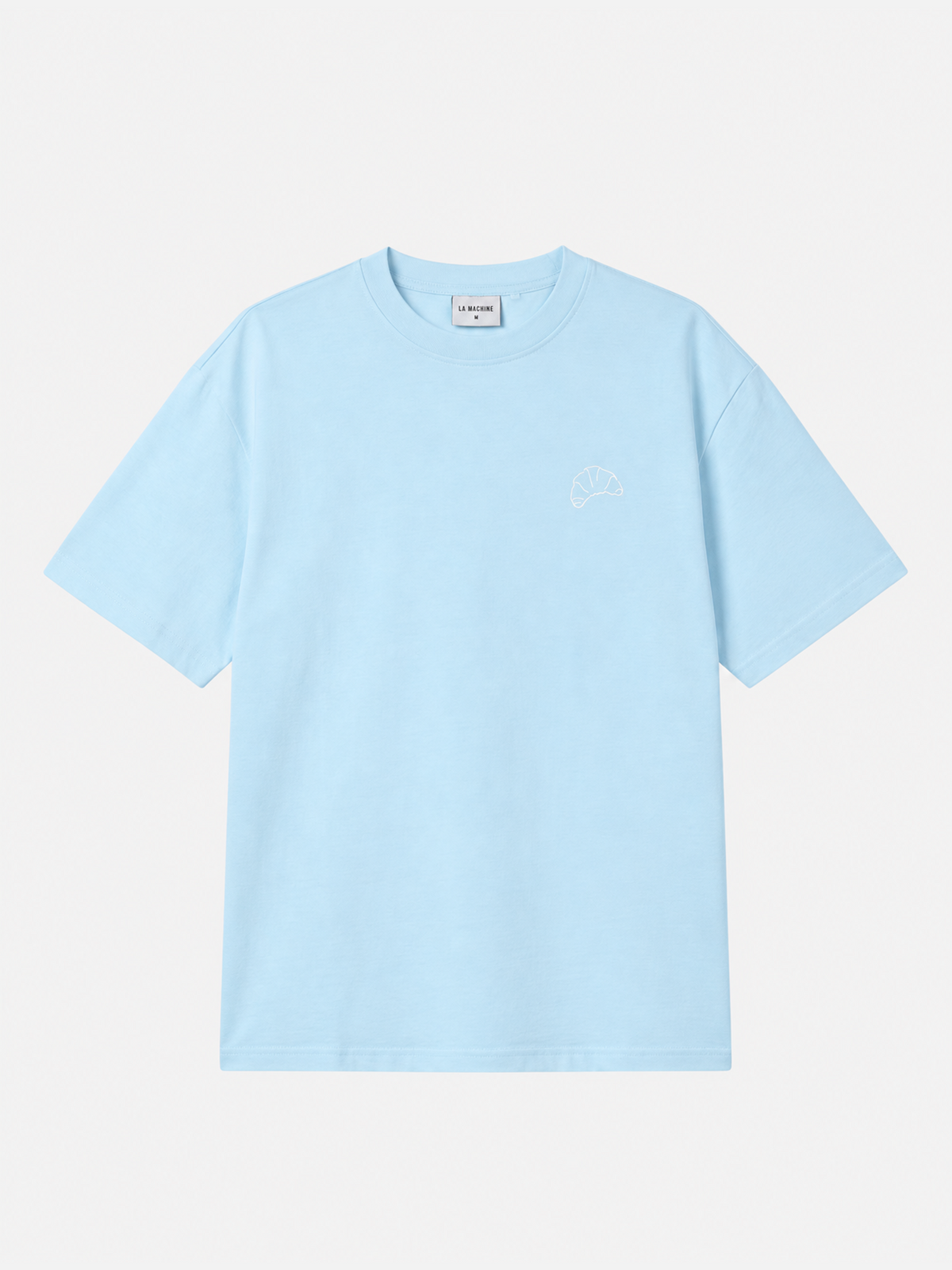 I Brake for Croissants - Loose Fit - T-shirt - Light Blue