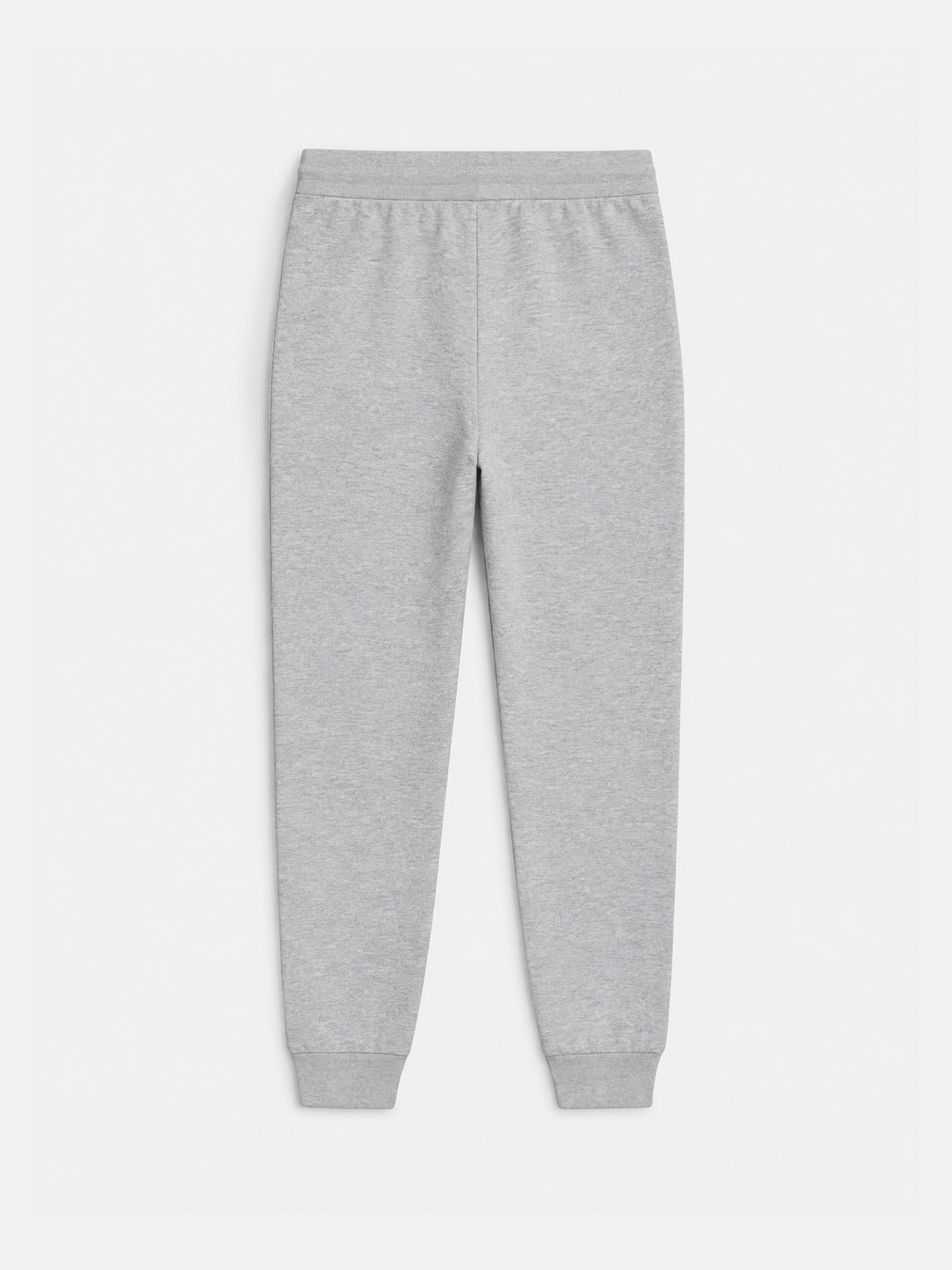 Back view of the De Koersbroek sweatpants in light grey, laid flat.