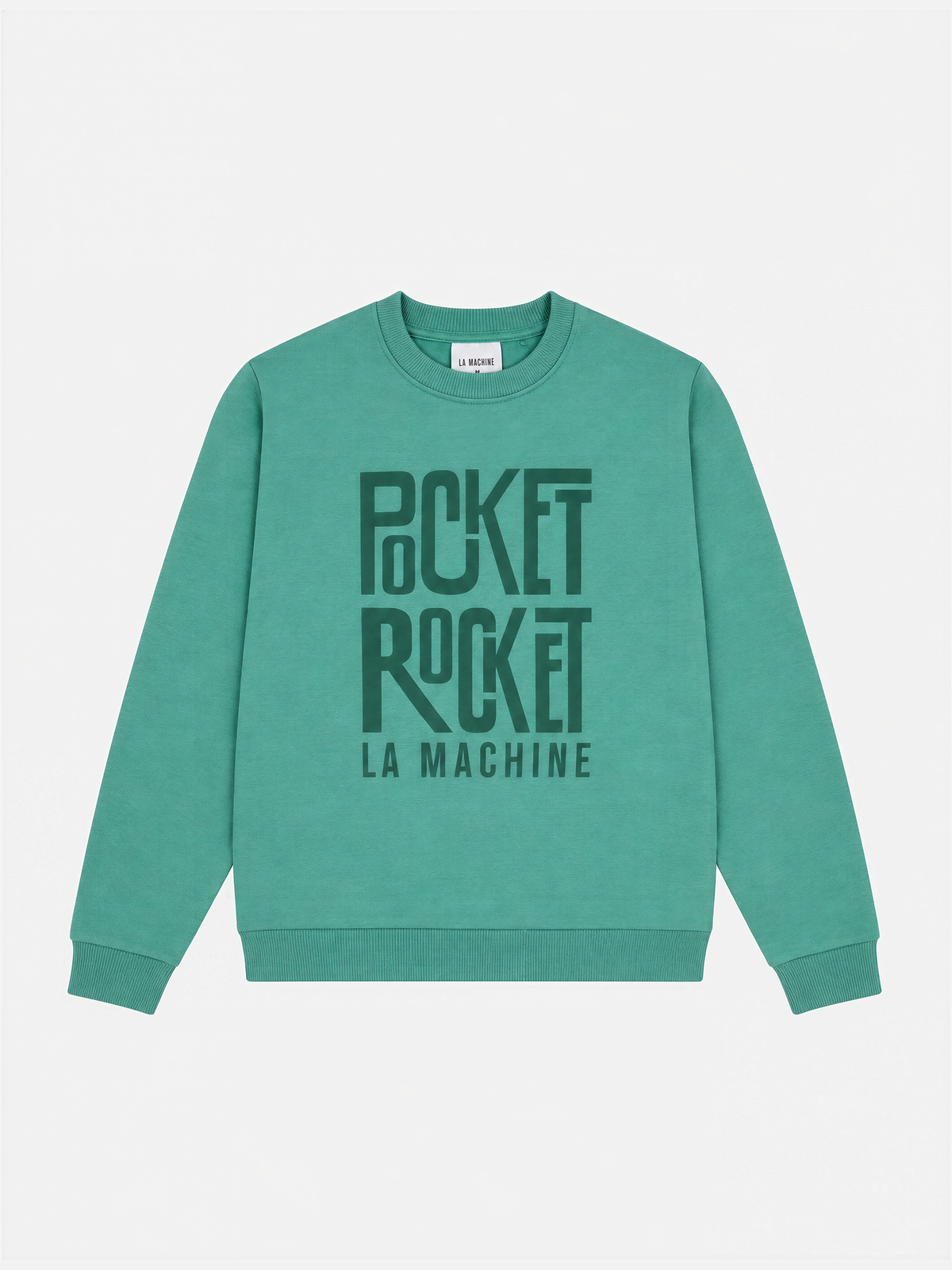 Front view of the Petit Pocket Rocket Sweatshirt by La Machine, laid flat.