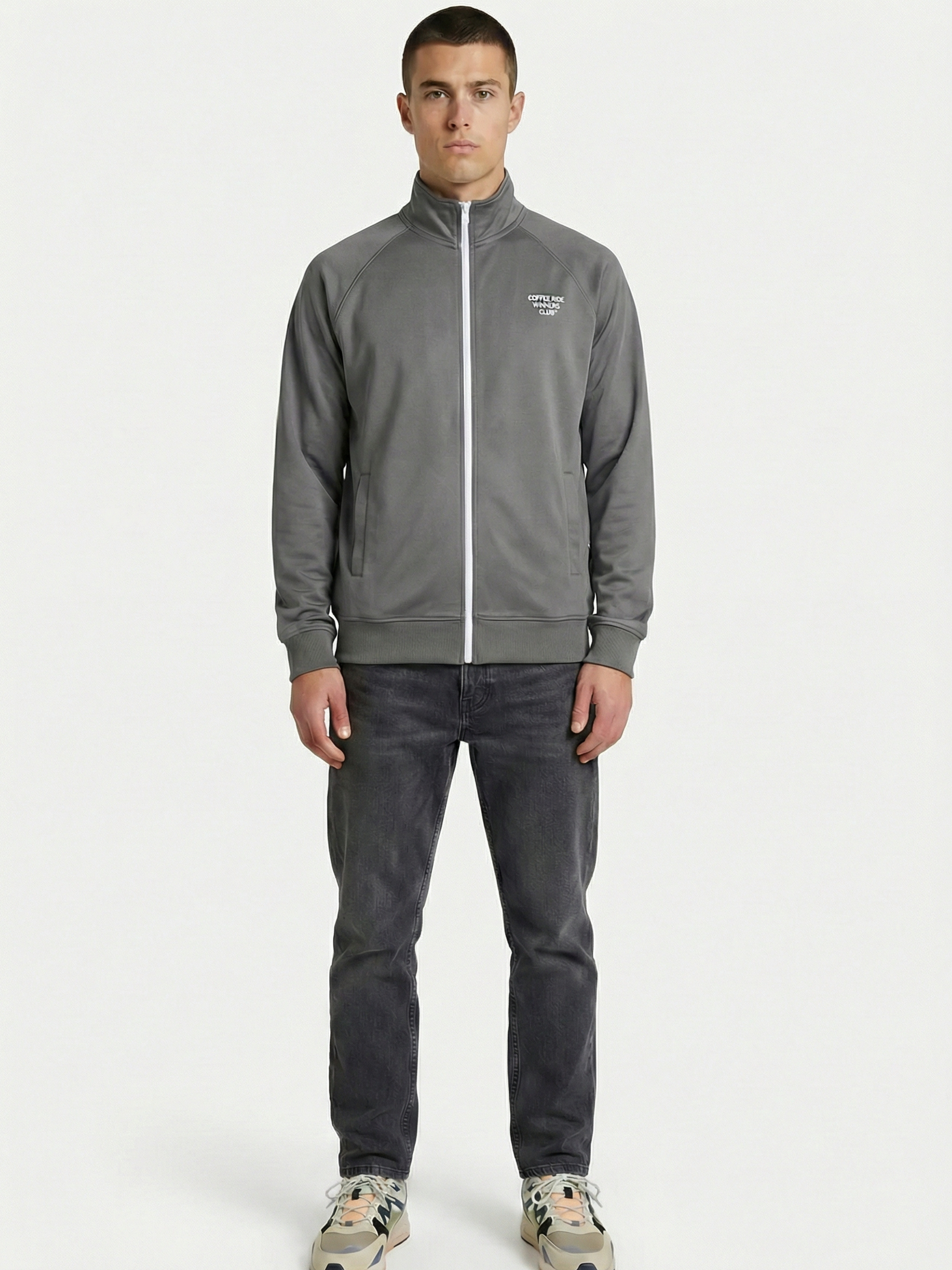 Coffee Ride Winners Club - Track Jacket - Steel Grey