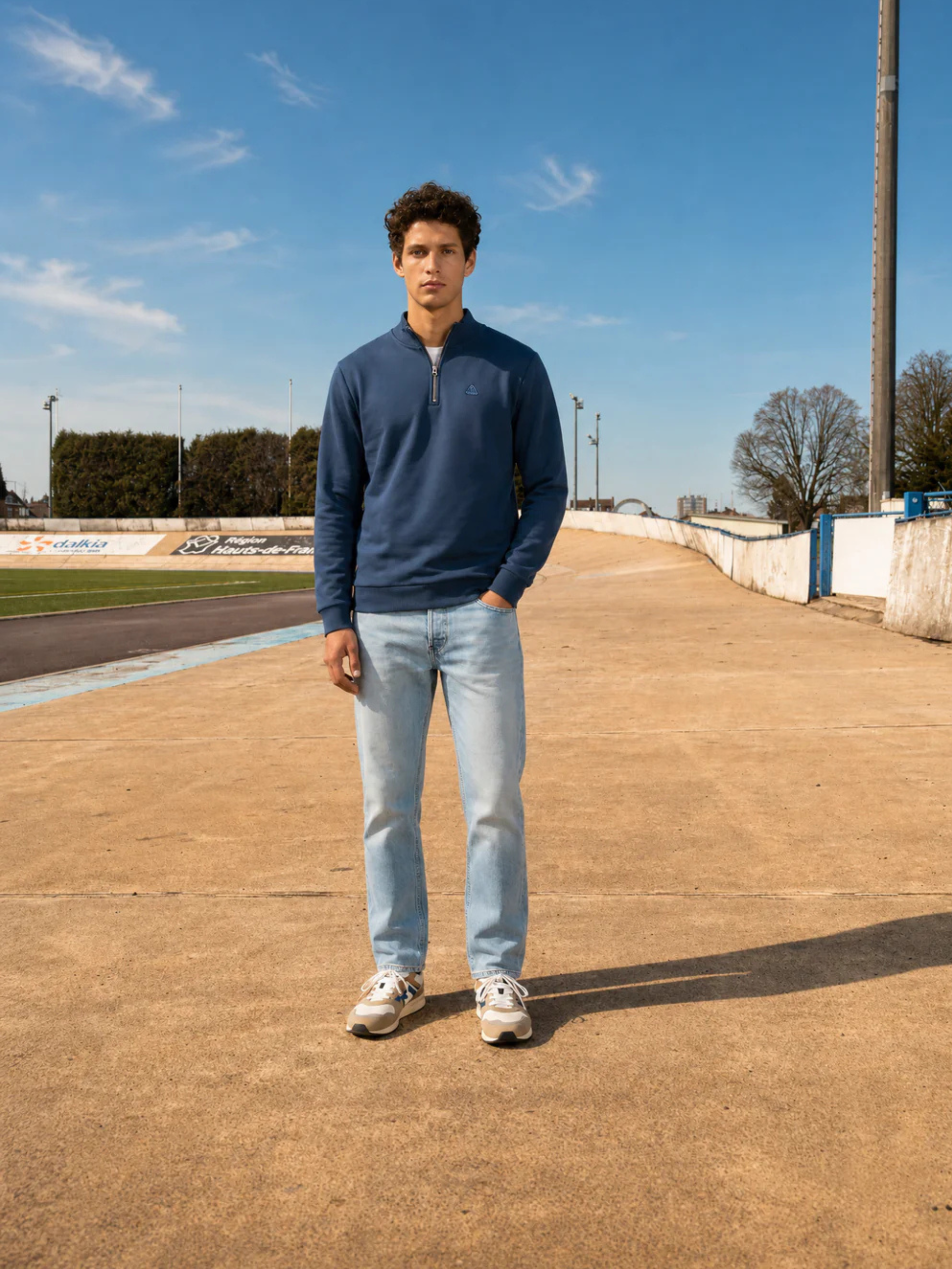 Vai Allez Vamos - Half Zipper - Sweatshirt - Sarragosa Sea