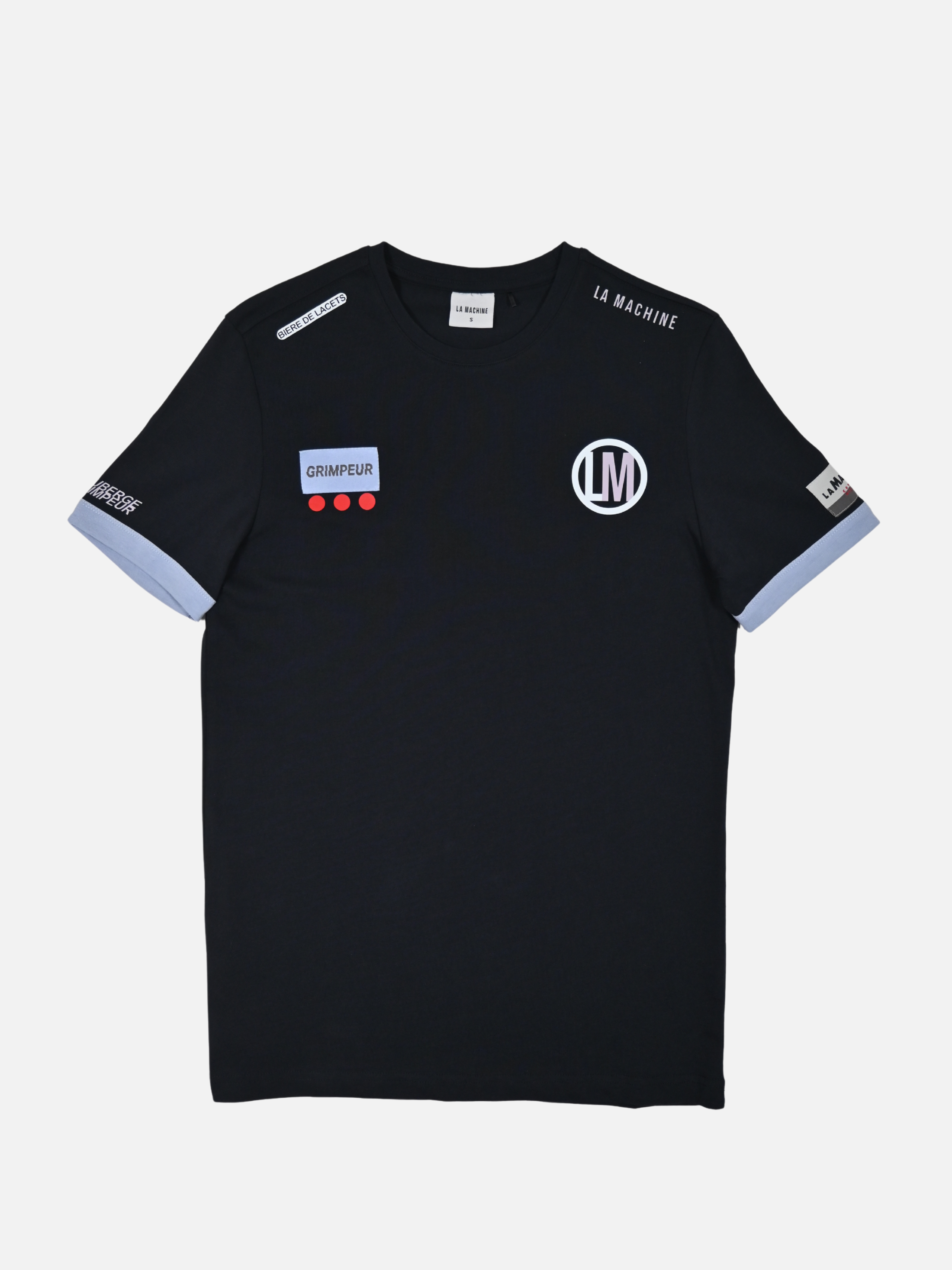 Grimpeur T-shirt van La Machine — eerbetoon in rode bolletjes aan de Koning van de Bergen in de Tour de France, in een relaxte Regular Fit.