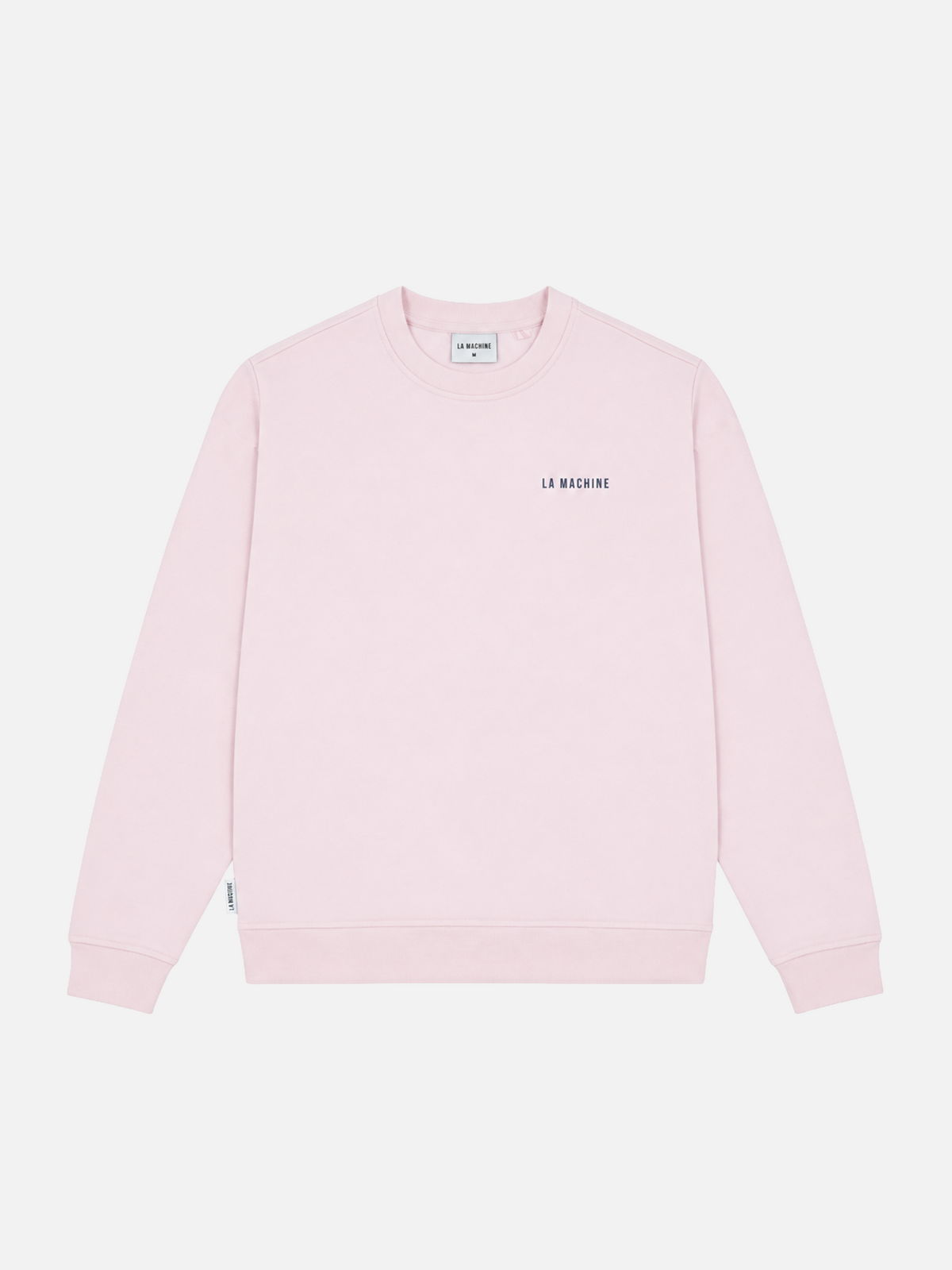 A model wearing the Vai Vai Vai sweatshirt in light Giro pink.