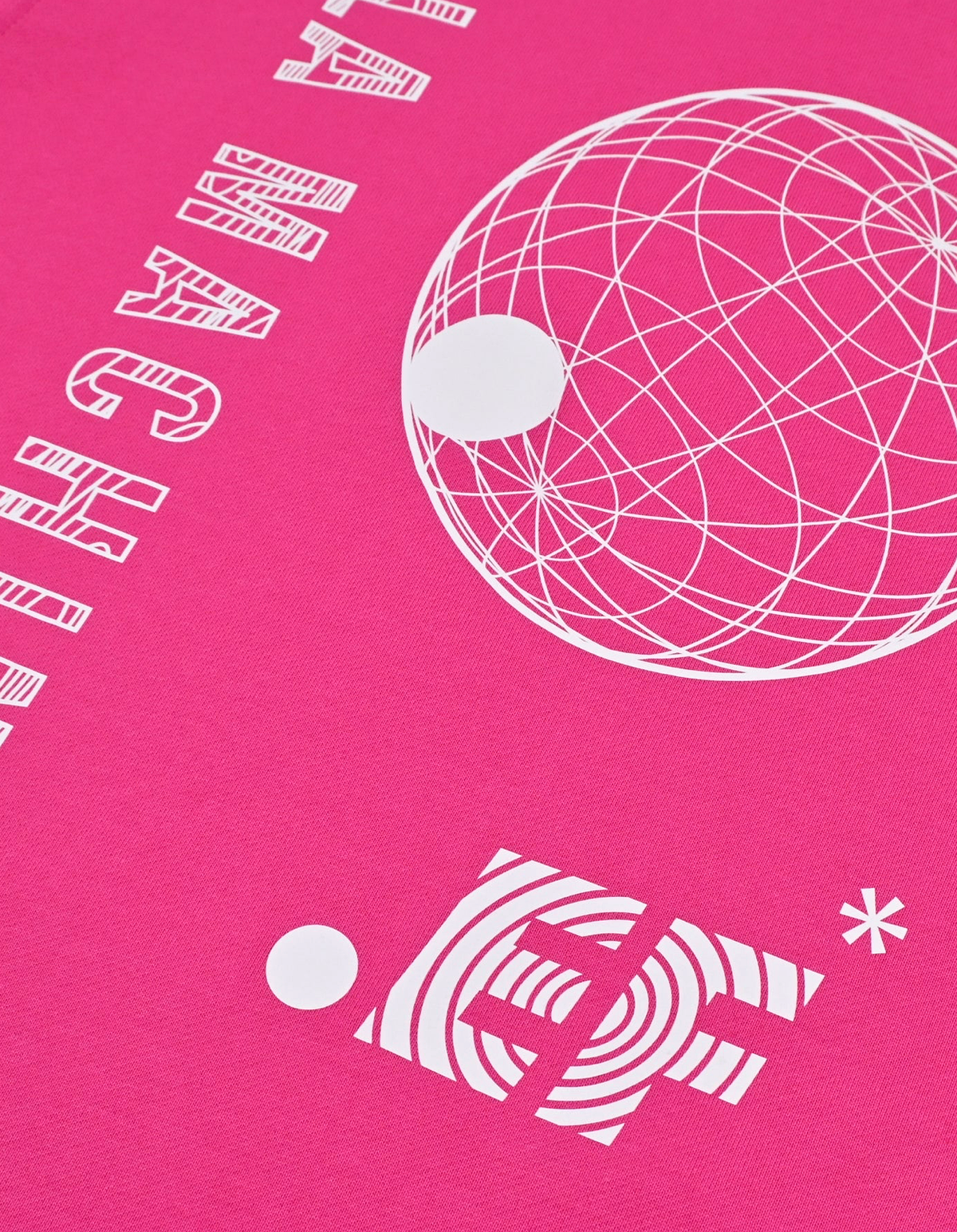 The La Machine X EF Pro Cycling - Globe Hoodie - Pink by La Machine Cycle Club, folded.