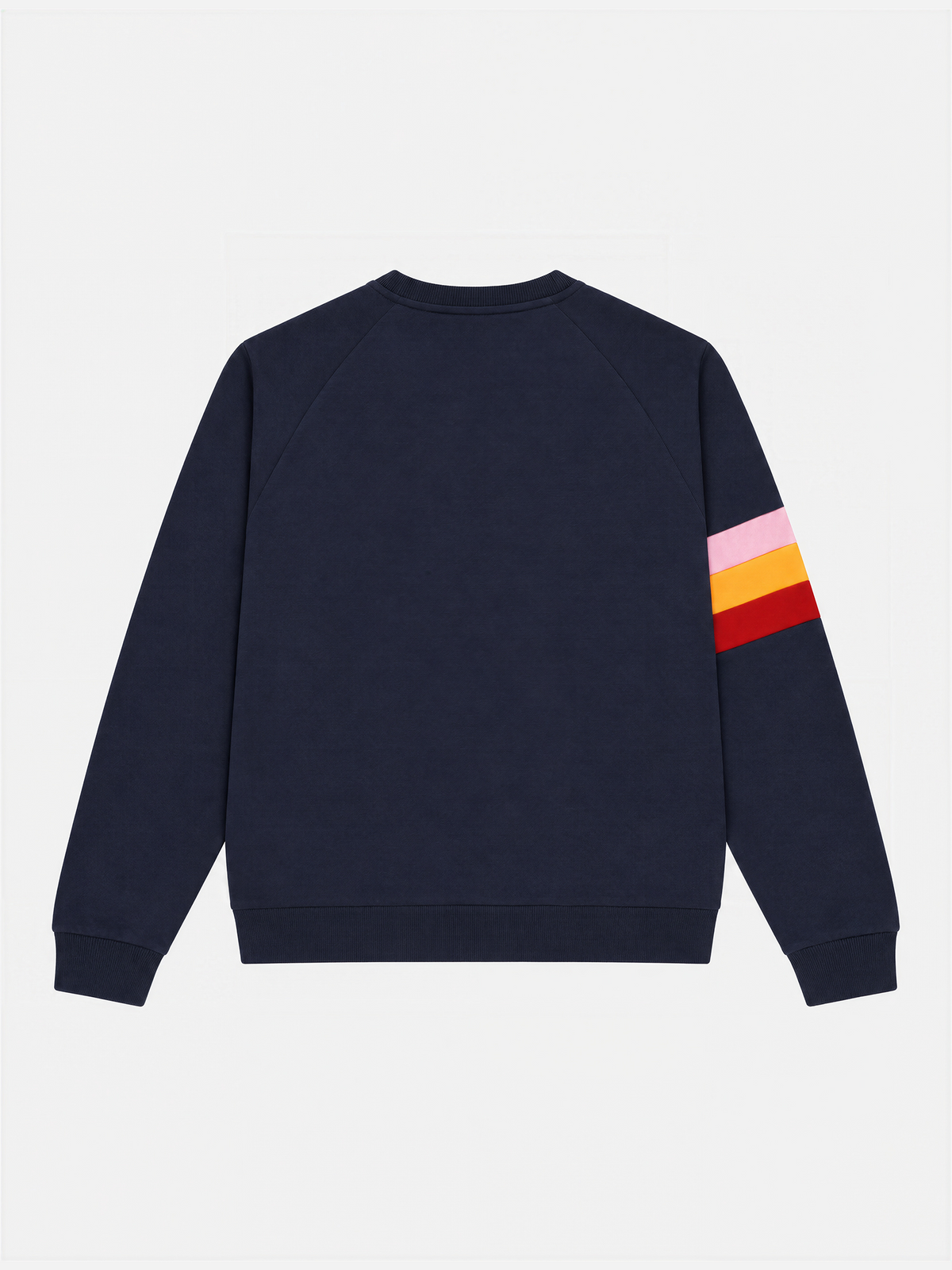 Close-up of the sewn-in Grand Tour bands on the La Machine Grand Tours sweatshirt.