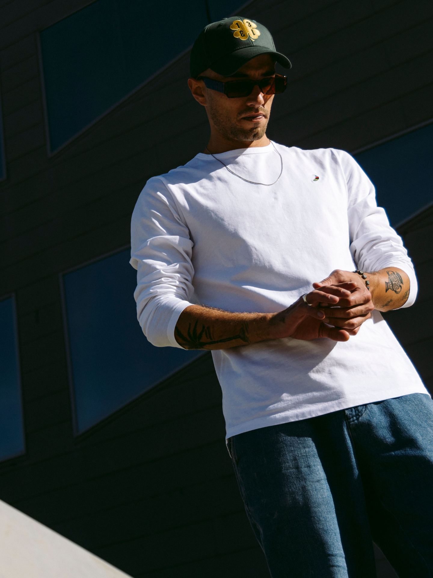 Additional view of the Food of Champions - Long Sleeve T-shirt - White by La Machine Cycle Club.