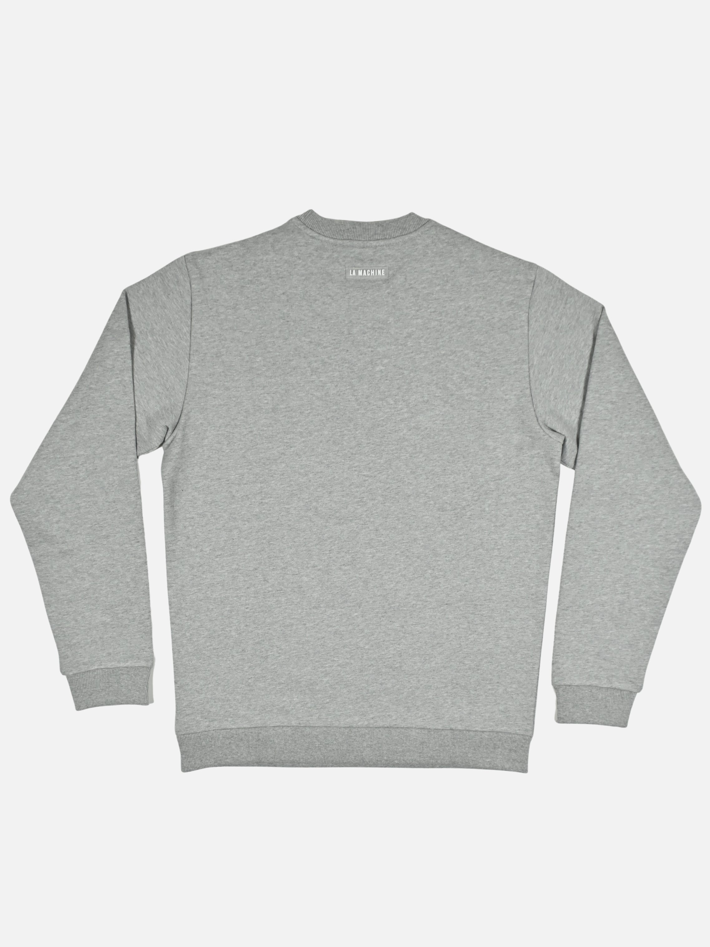 Detail view of the La Machine Club Line - Sweatshirt - Grey Melange by La Machine Cycle Club.