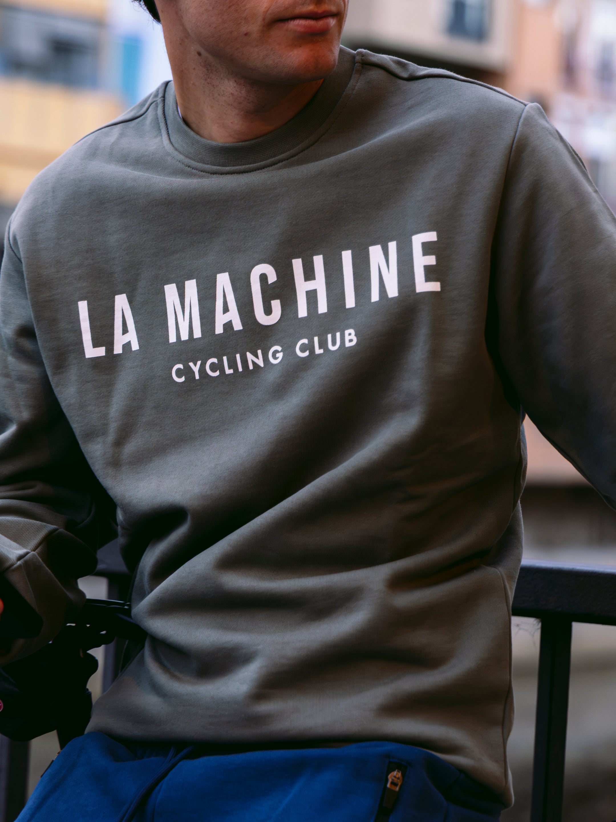 Additional view of the La Machine Club Line - Sweatshirt - Castor Grey by La Machine Cycle Club.