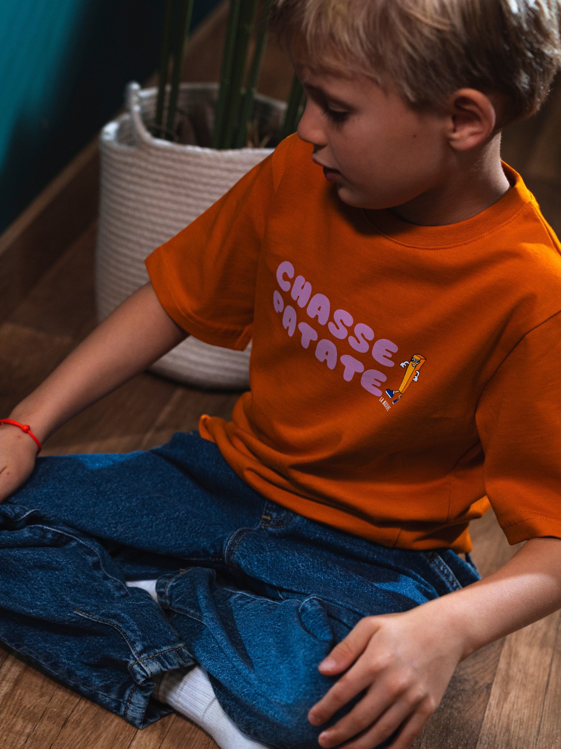 The Petit - Chasse Patate - T-shirt by La Machine Cycle Club, shown from another angle.