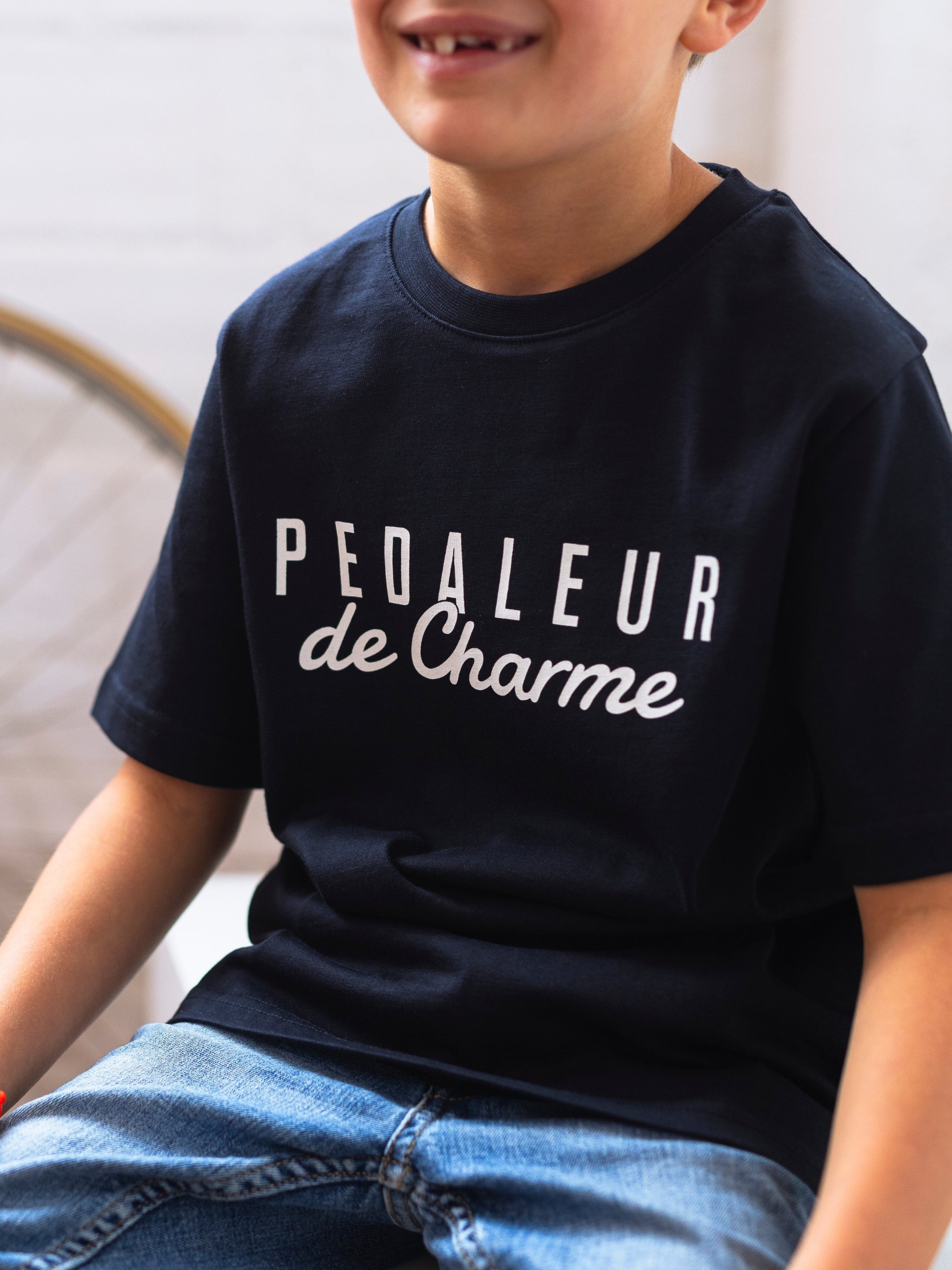The Petit - Pedaleur de Charme - T-shirt by La Machine Cycle Club, shown from another angle.