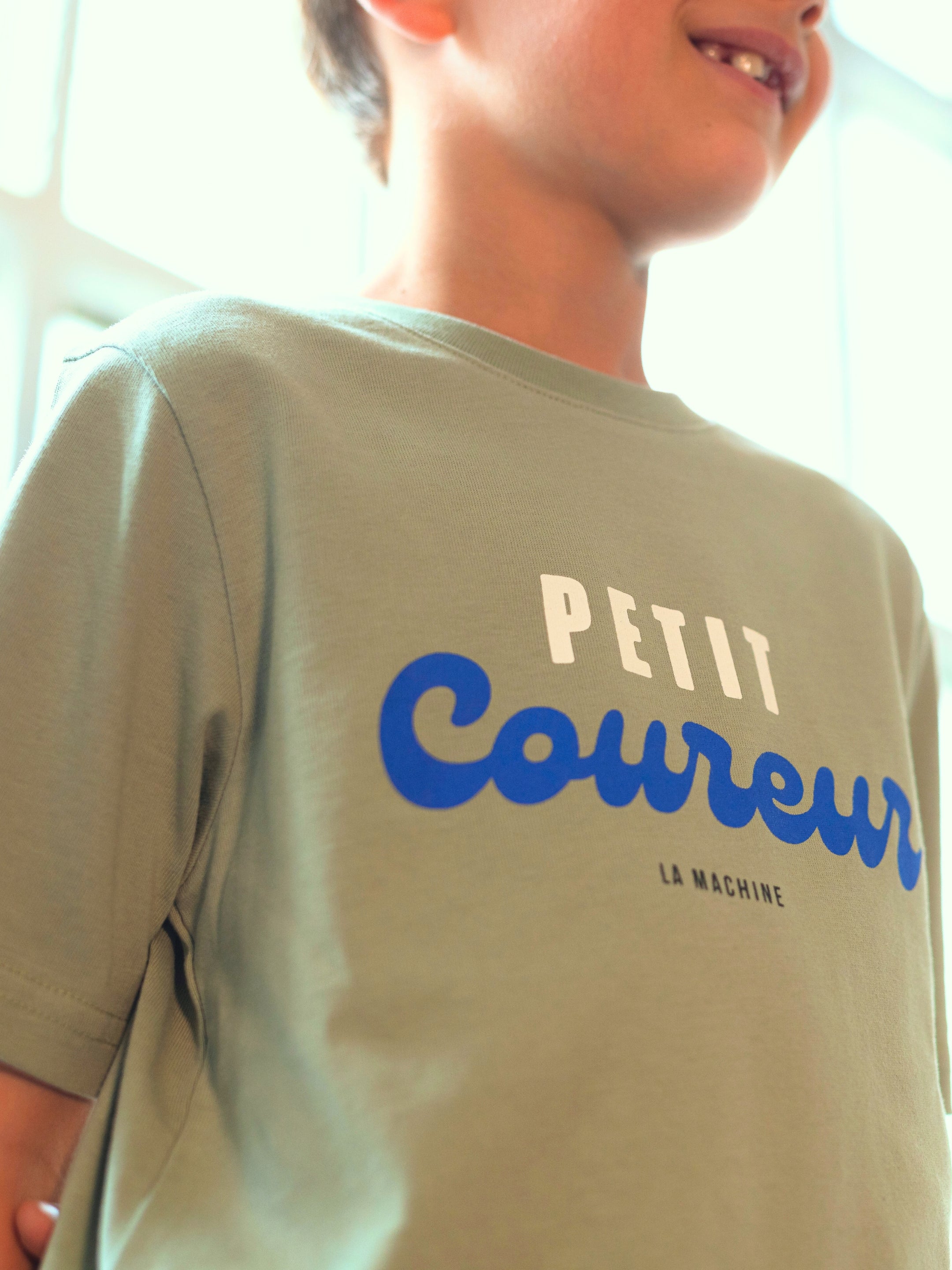 The Petit - Petit Coureur - T-shirt by La Machine Cycle Club, shown from another angle.