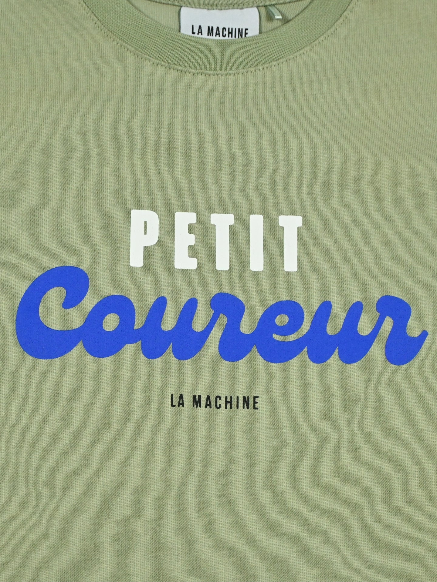 Detail view of the Petit - Petit Coureur - T-shirt by La Machine Cycle Club.
