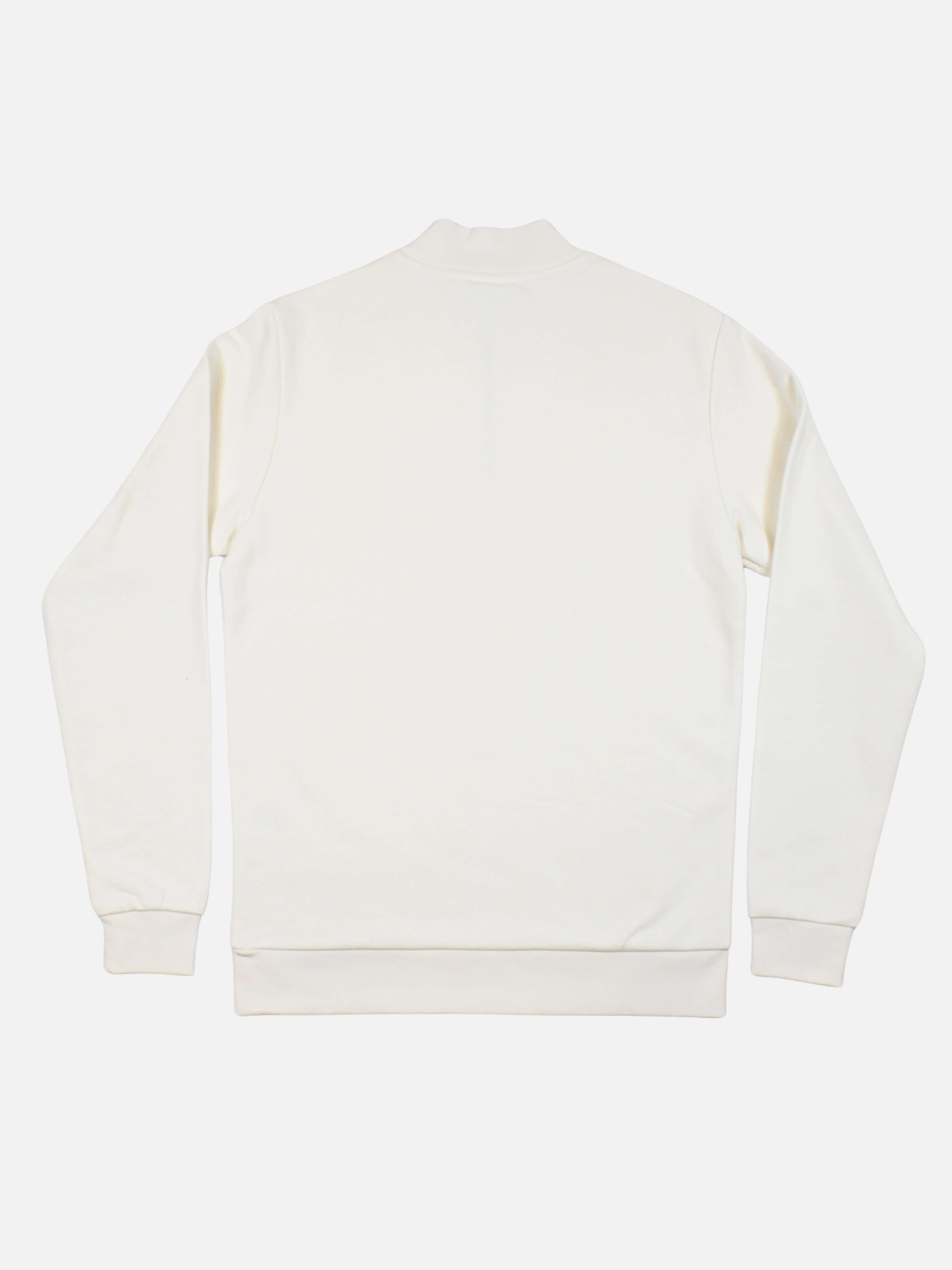 Detail view of the Vai Allez Vamos - Half Zipper - Sweatshirt - Star White by La Machine Cycle Club.