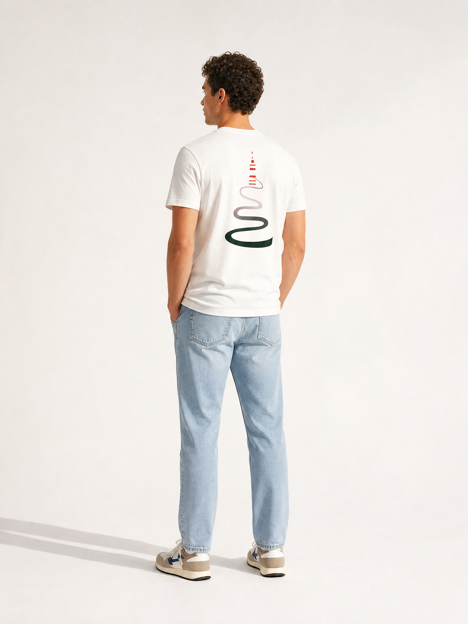 Additional view of the Ventoux - T-shirt - Off White by La Machine Cycle Club.