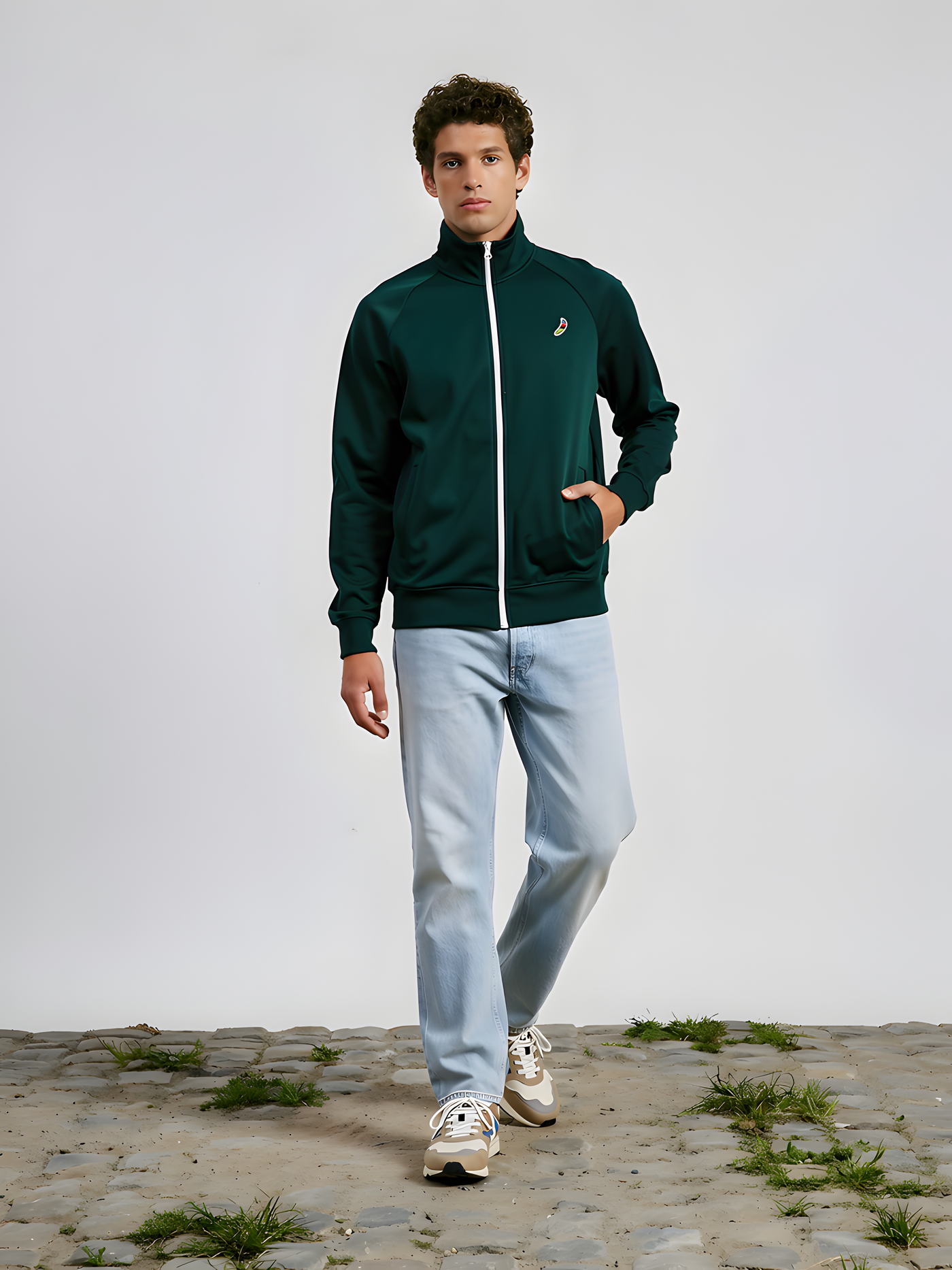 Food of Champions - Track Jacket - Atlantic Deep