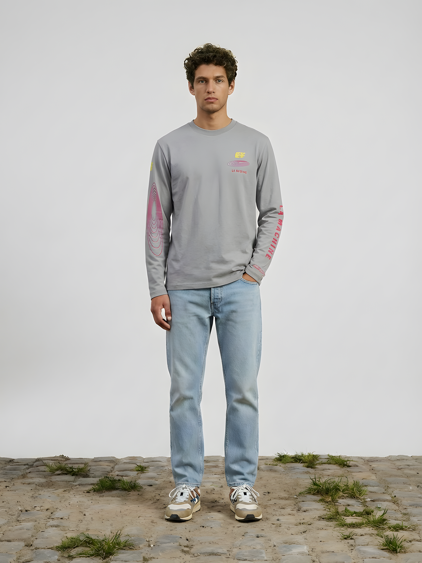 La Machine X EF Pro Cycling - Circle - Longsleeve - Dark Grey