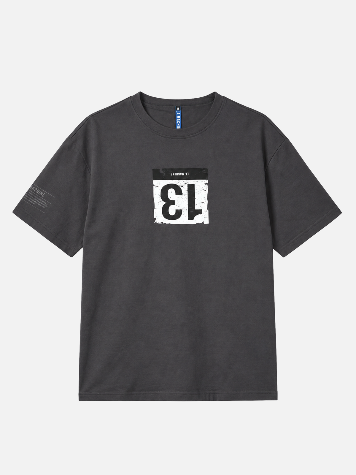 Bib Number 13 - T-shirt - Charcoal Teal