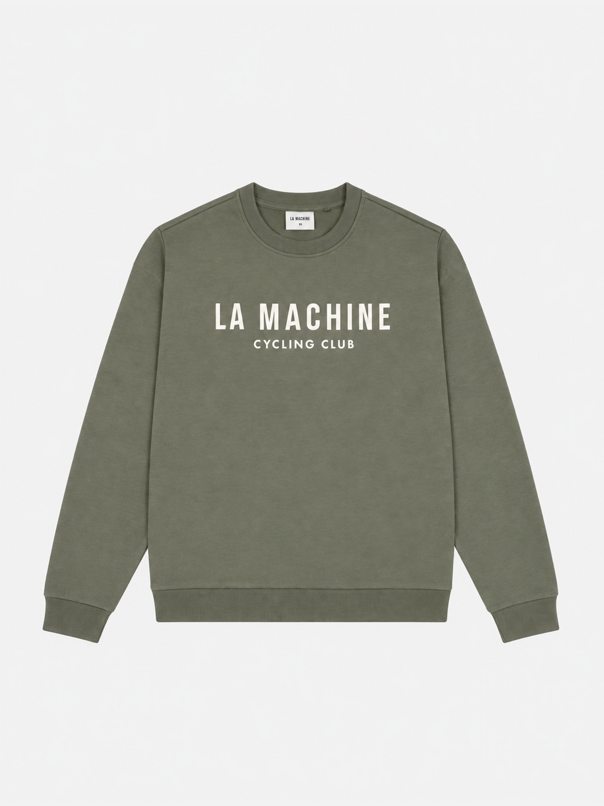 Front view of the Castor Grey La Machine Club Line sweatshirt, laid flat.