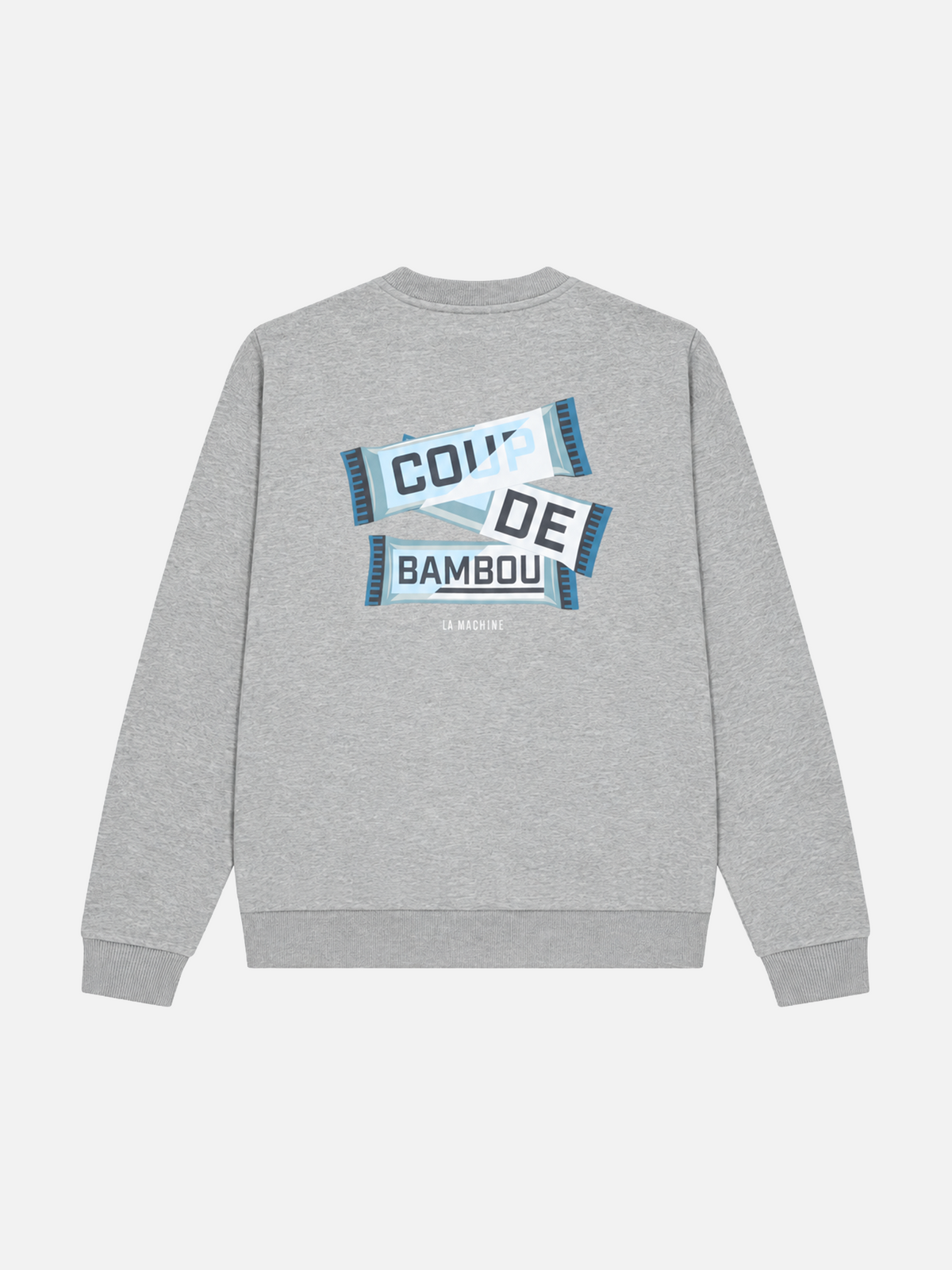 The melange grey Coup de Bambou sweatshirt, shown from another angle.