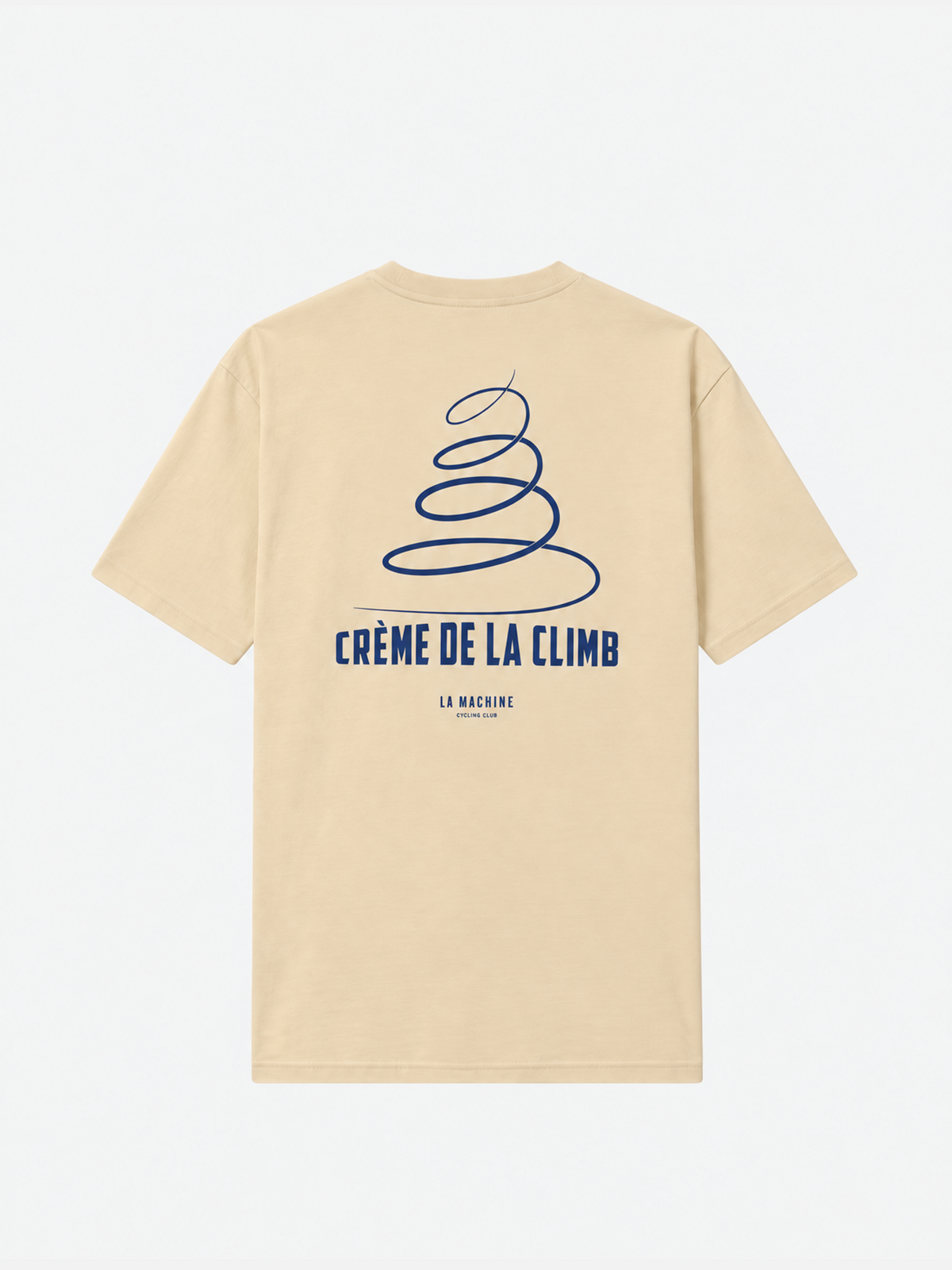 Back view of the Crème de la Climb tee.
