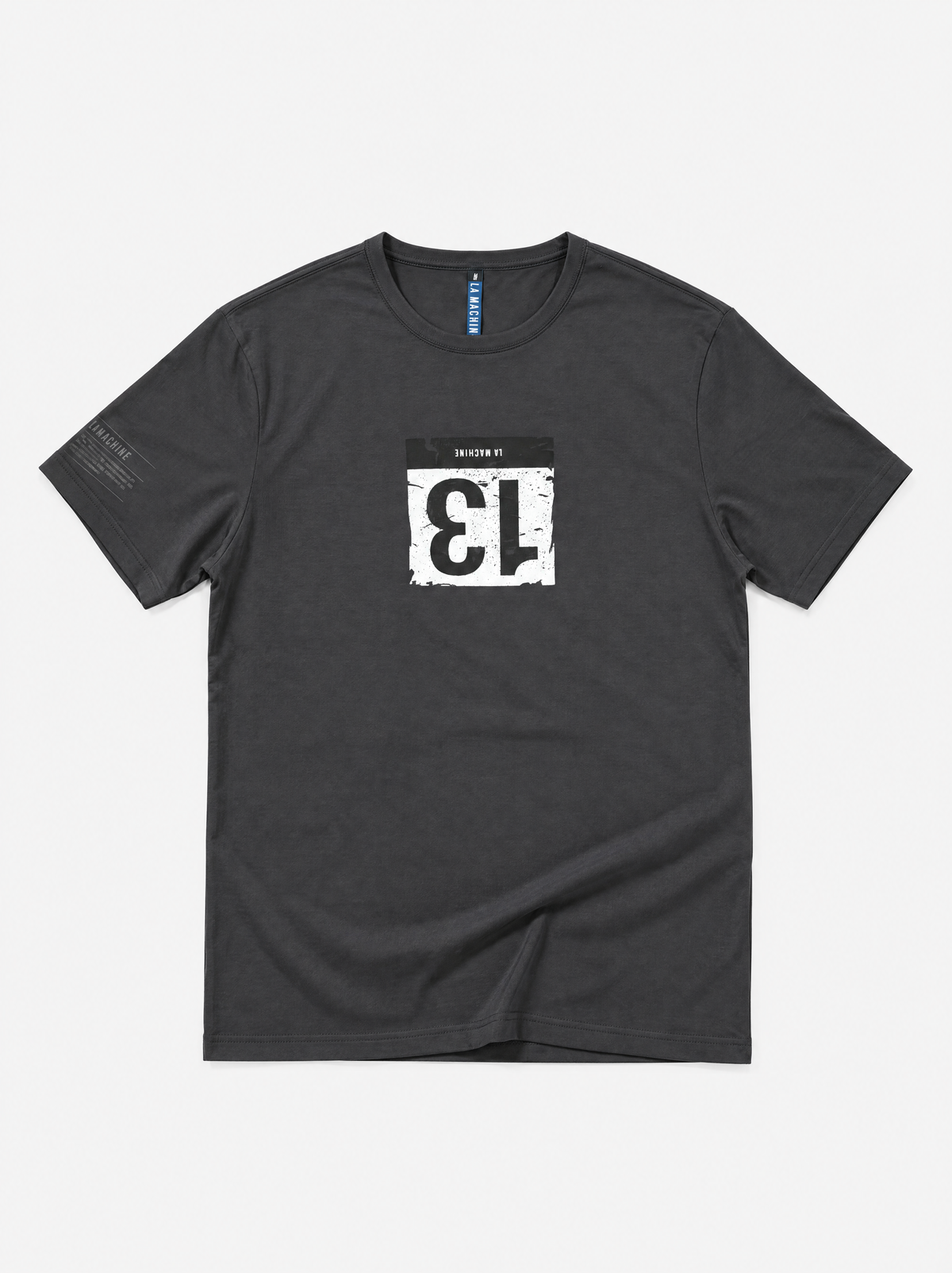 Bib Number 13 - T-shirt - Charcoal Teal