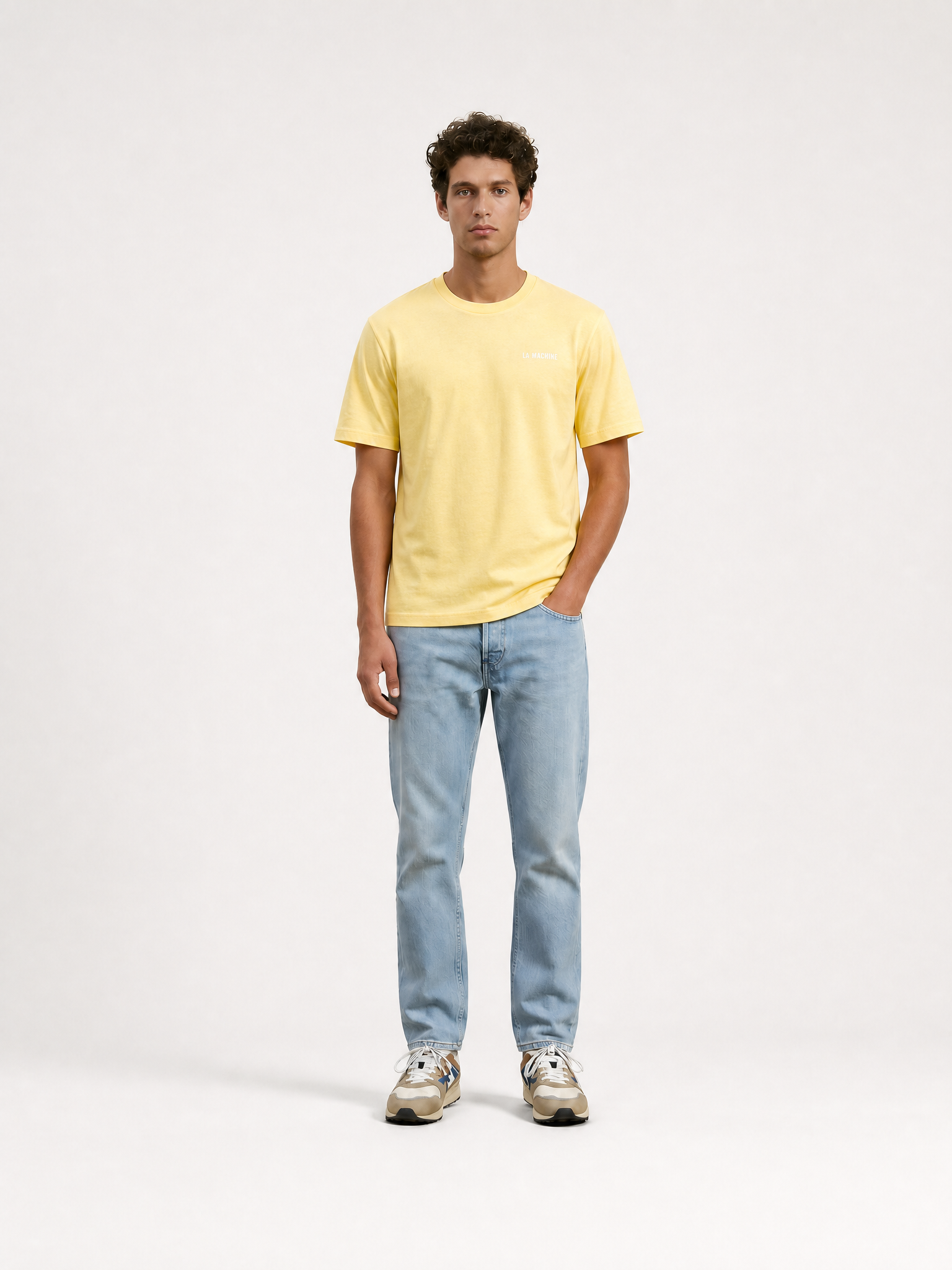 La Machine Club Line T-shirt - Jaune