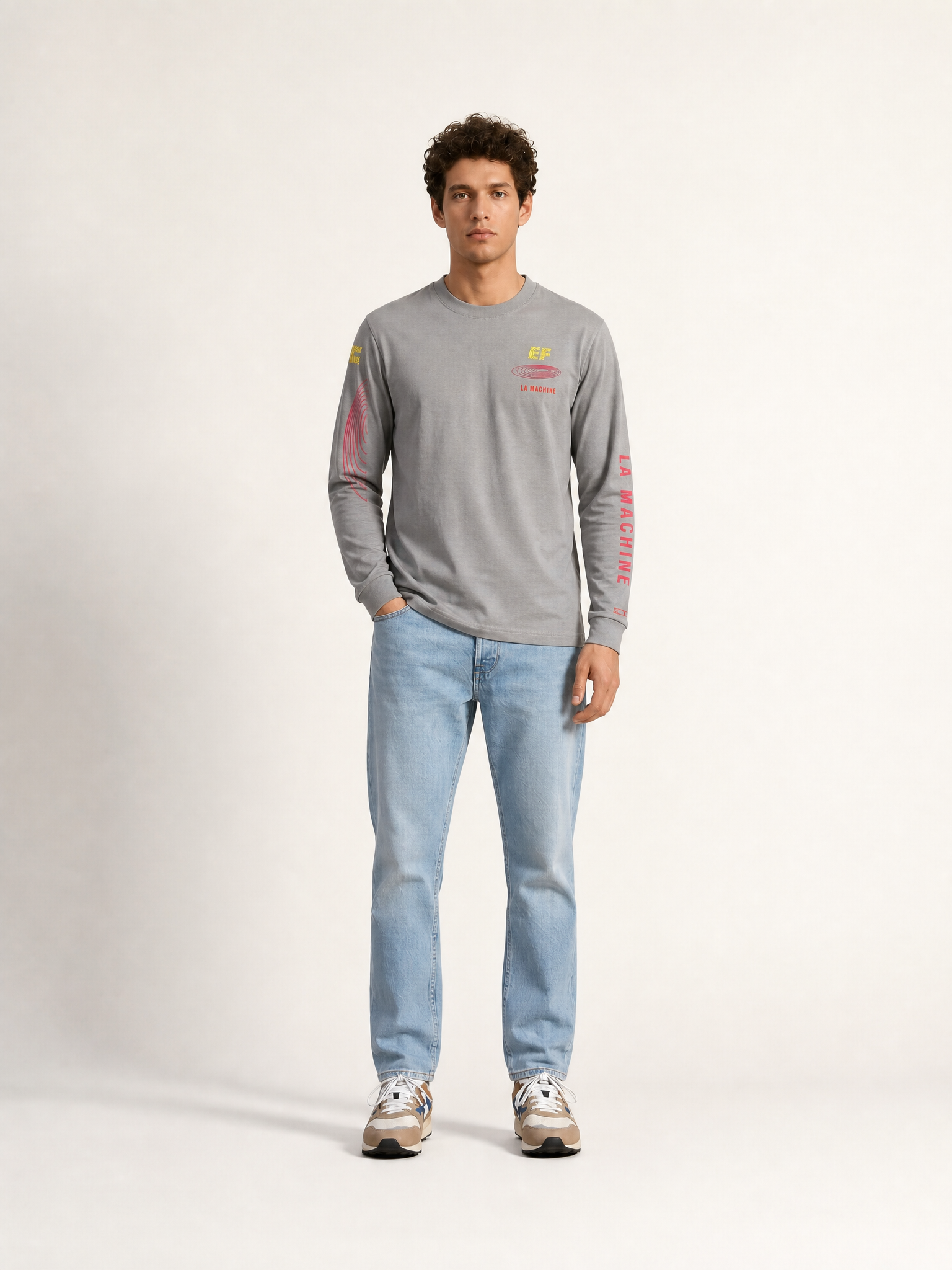 La Machine X EF Pro Cycling - Circle - Longsleeve - Dark Grey