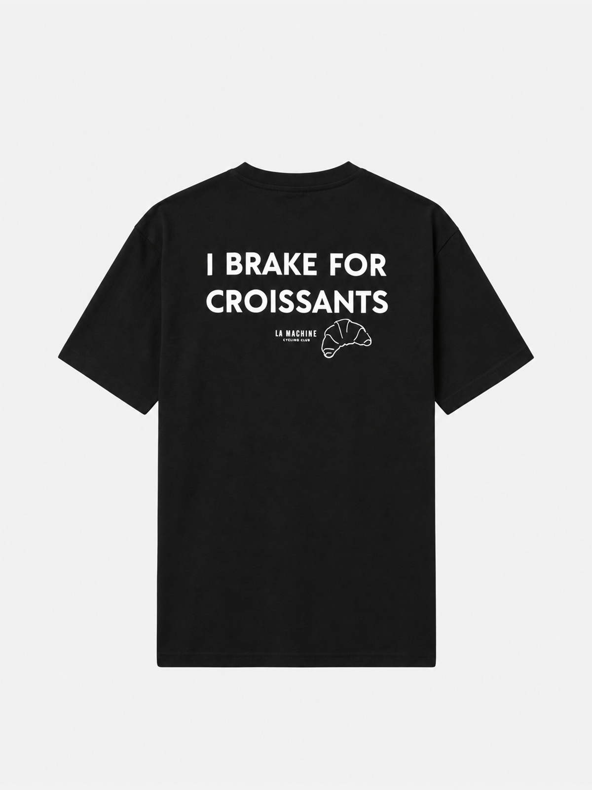 I Brake for Croissants - Loose Fit - T-shirt - Black