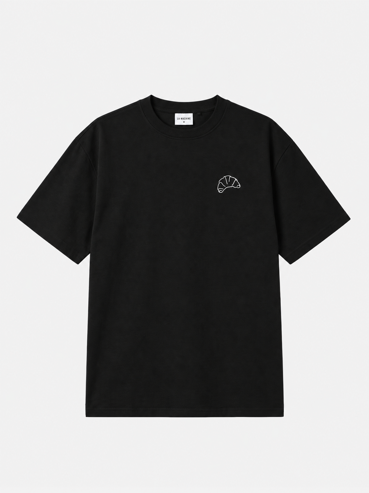 I Brake for Croissants - Loose Fit - T-shirt - Black