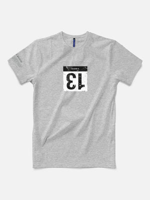 Bib Number 13 - T-shirt  - Melange Grey