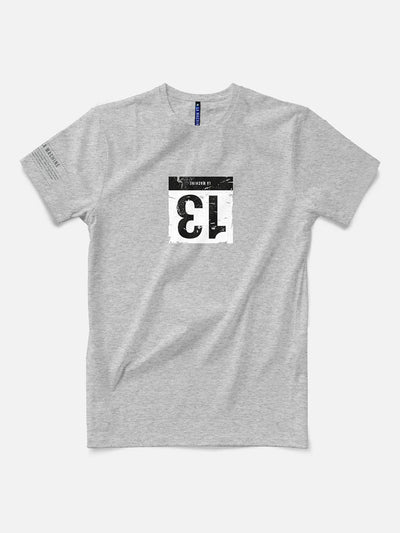 Bib Number 13 - T-shirt  - Melange Grey