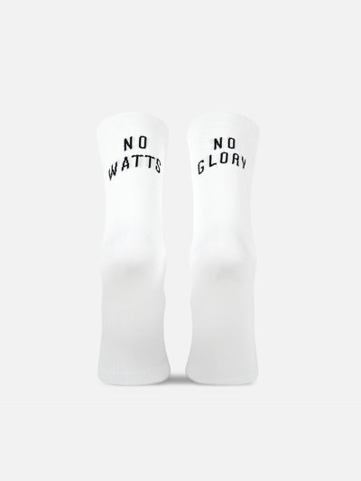 No Watts No Glory - Cycling Socks - White
