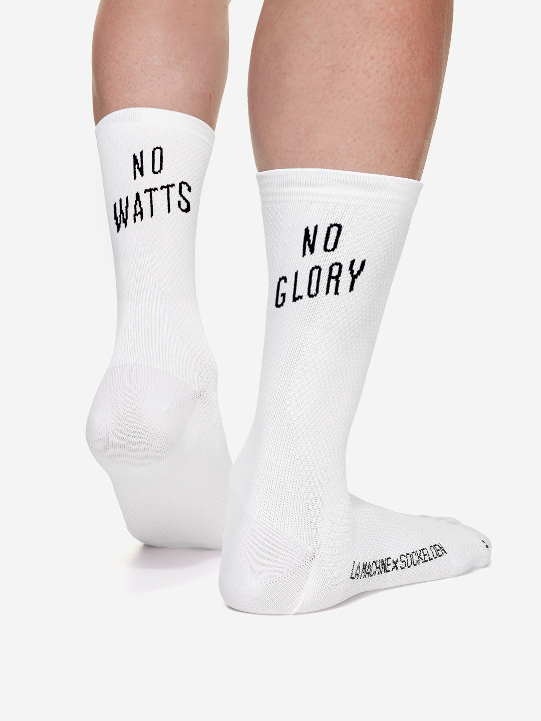 No Watts No Glory - Fahrradsocken - Weiß
