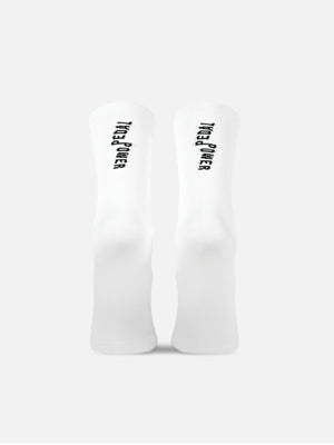 Pedal Power - Cycling Socks - White