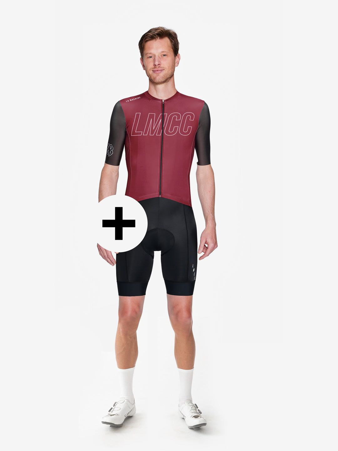 LMCC - Cycling Jersey - Deep Red + Bib Shorts - Bundle