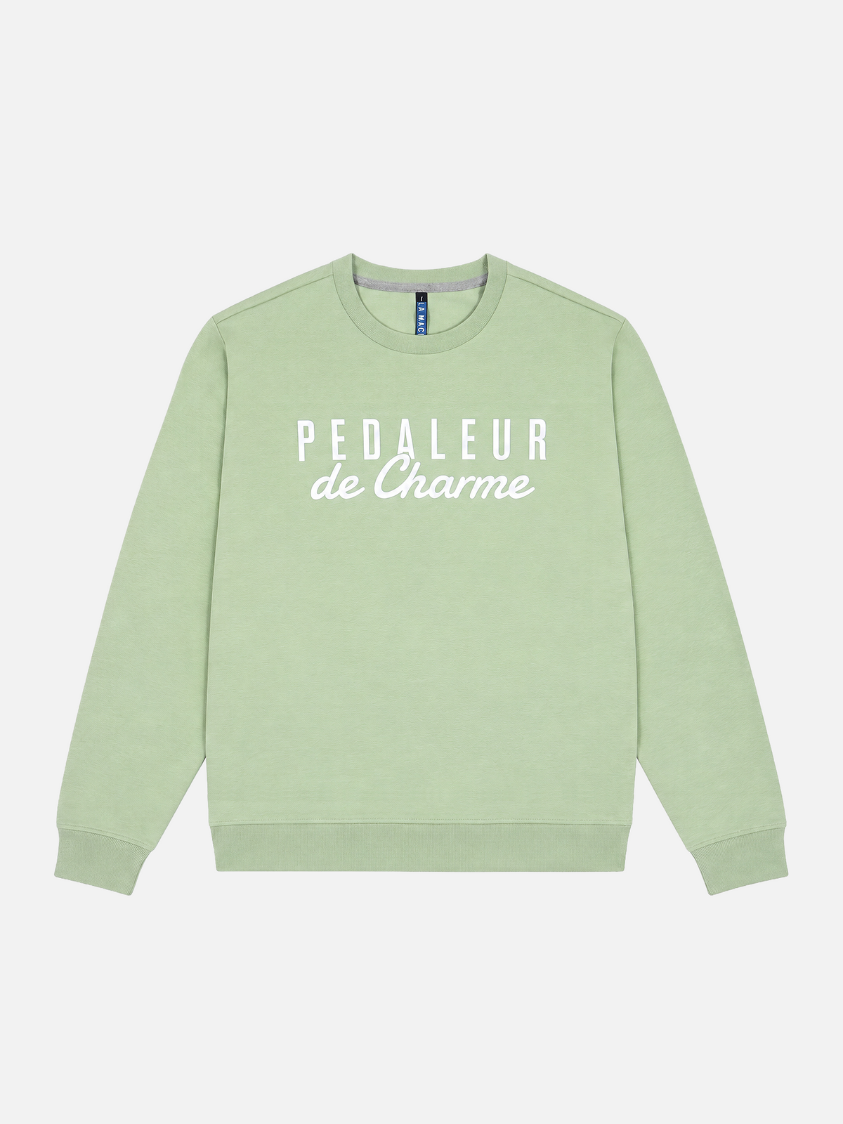 Front view of the Aloë Pedaleur de Charme sweatshirt, laid flat.