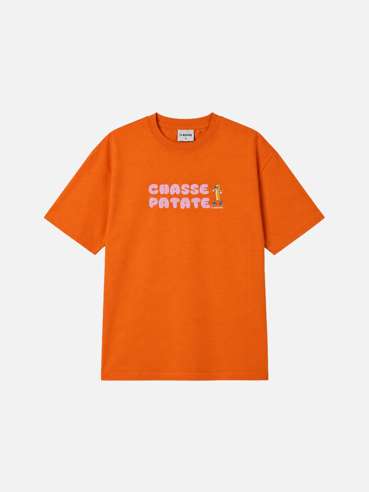 Front view of the Petit Chasse Patate T-shirt by La Machine, laid flat.