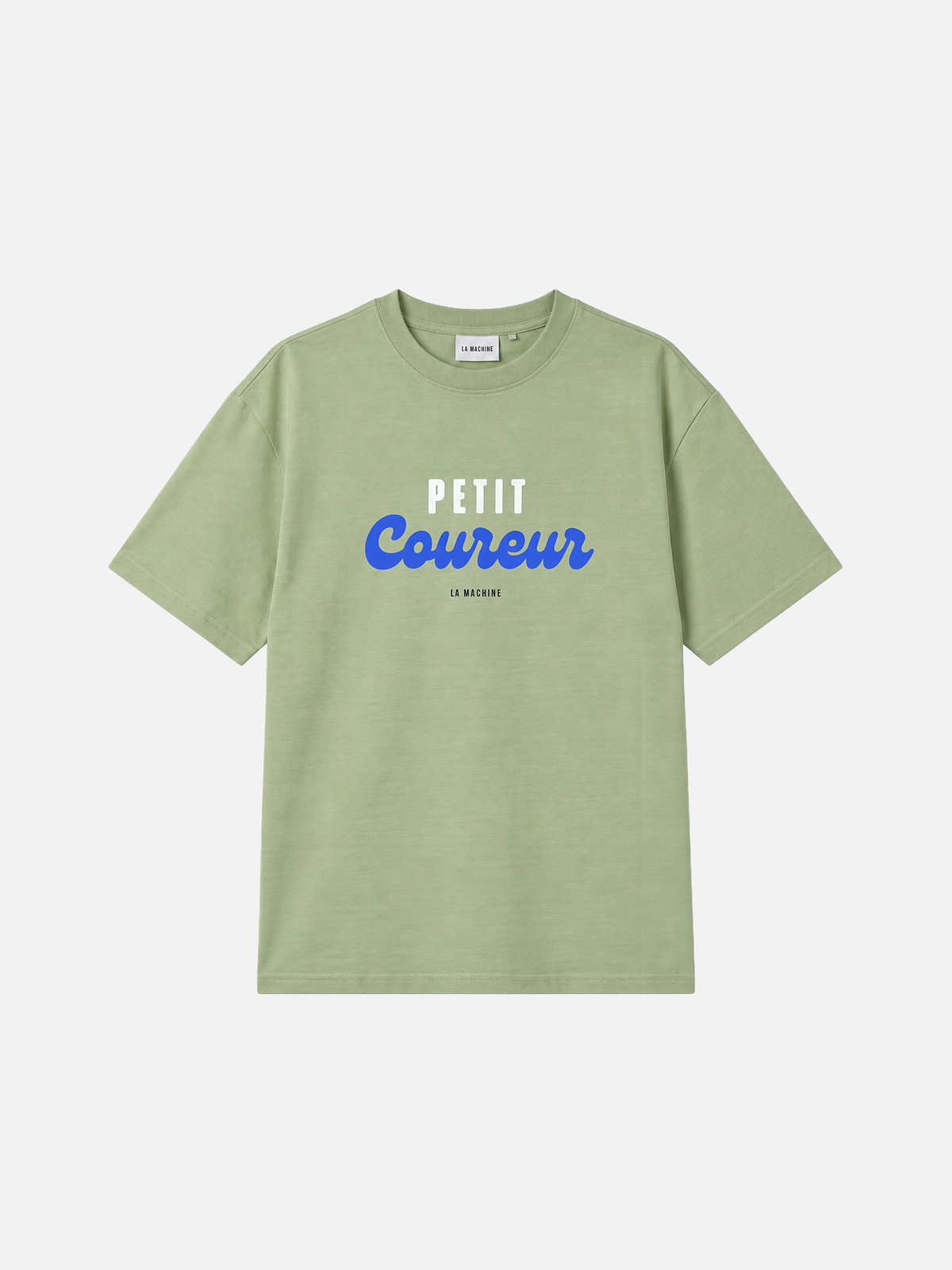 Front view of the Petit Coureur T-shirt by La Machine, laid flat.
