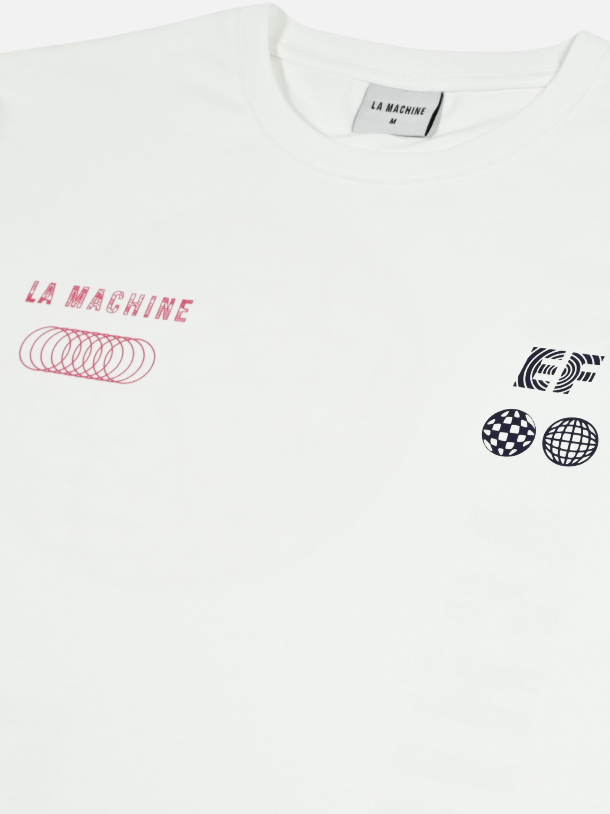 La Machine X EF Pro Cycling - Globe T-shirt - Off White