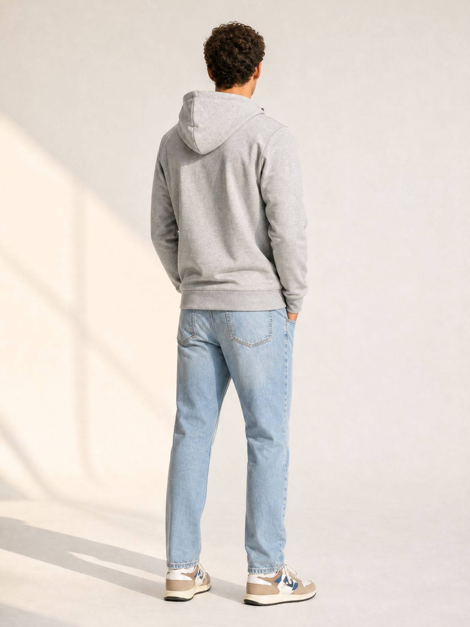 Lucky 13 - Zipped Hoodie - Melange Grey