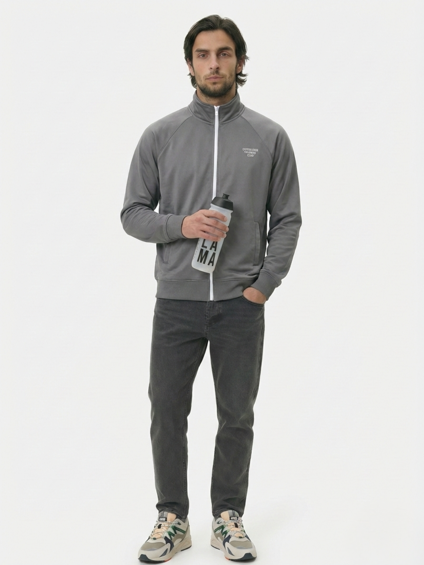 Coffee Ride Winners Club - Track Jacket - Steel Grey