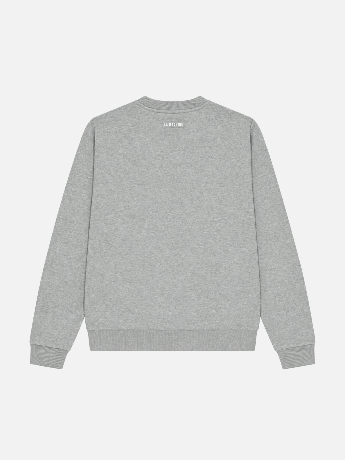 Close-up of the fabric on the grey melange Club Line sweatshirt.