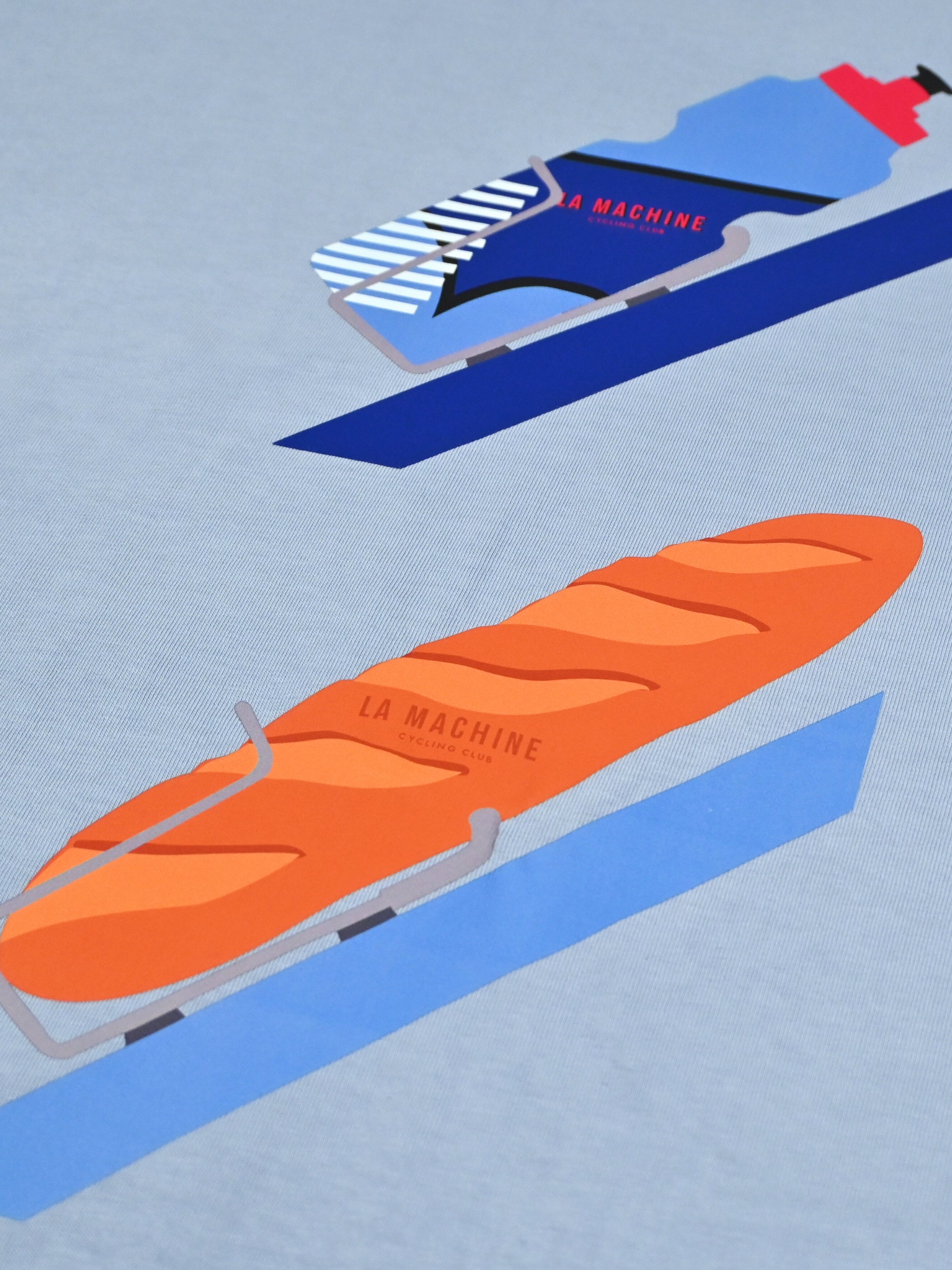 The Bidon et Baguette - Loose Fit - T-shirt by La Machine Cycle Club, alternate product view.