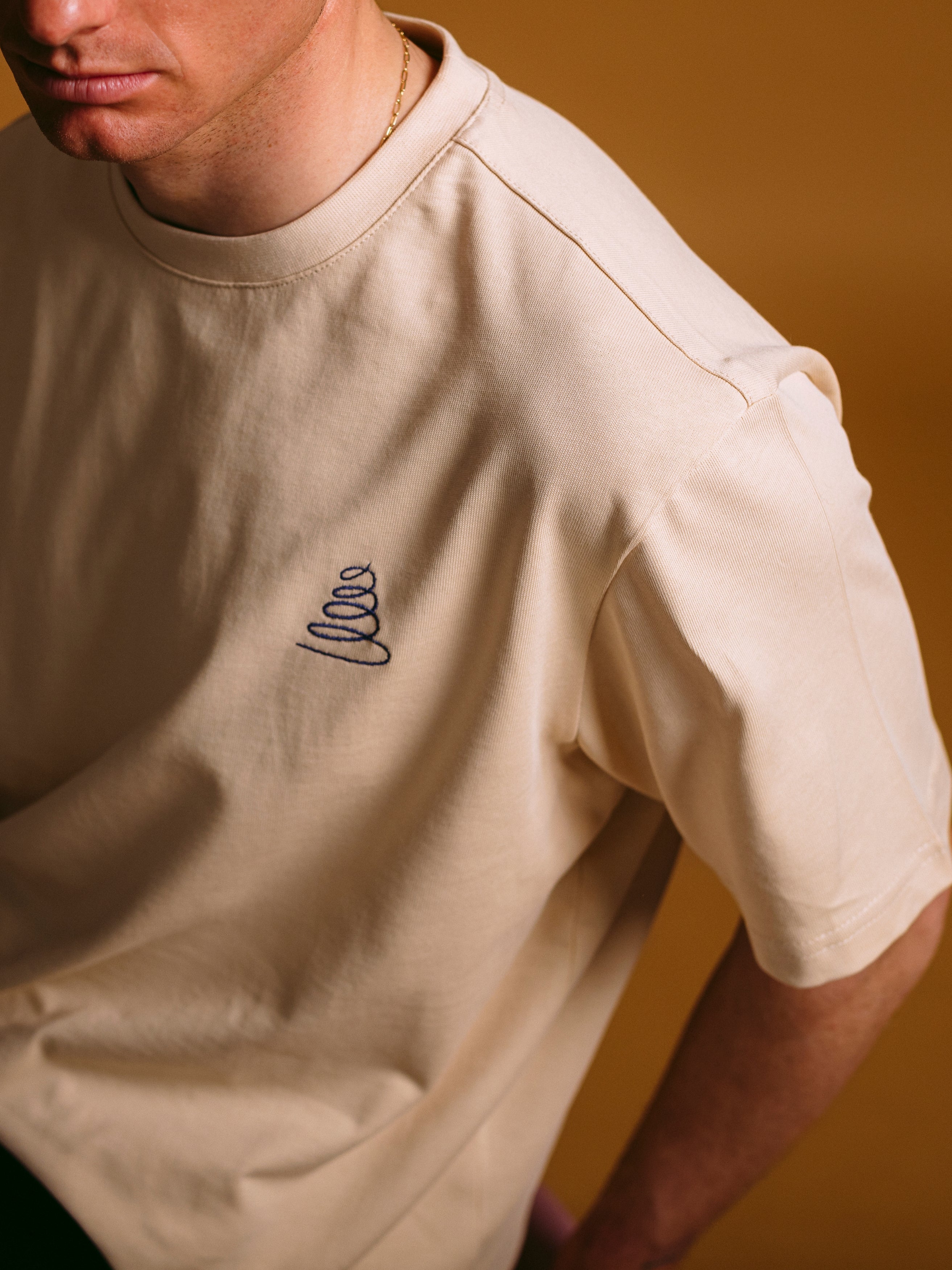 The Créme de la Climb - Loose Fit - T-shirt by La Machine Cycle Club, shown from another angle.