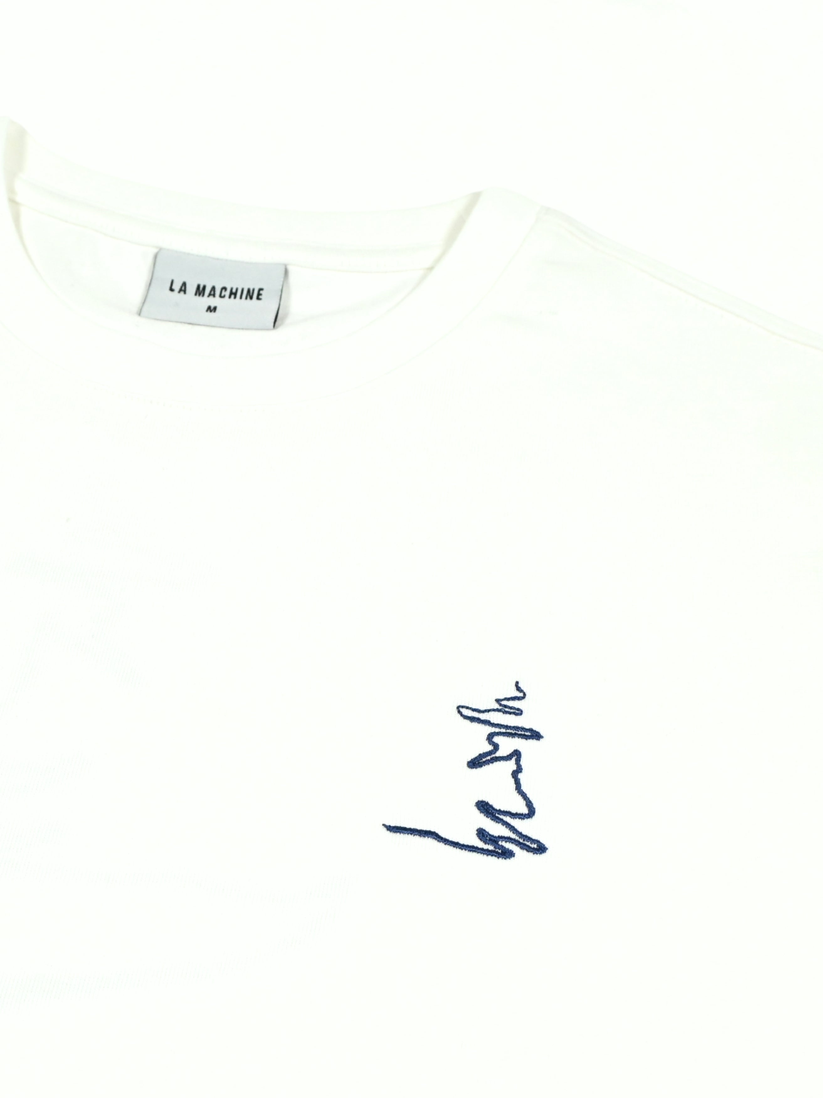 Additional view of the D'Huez Heaven - T-shirt - Off-White by La Machine Cycle Club.