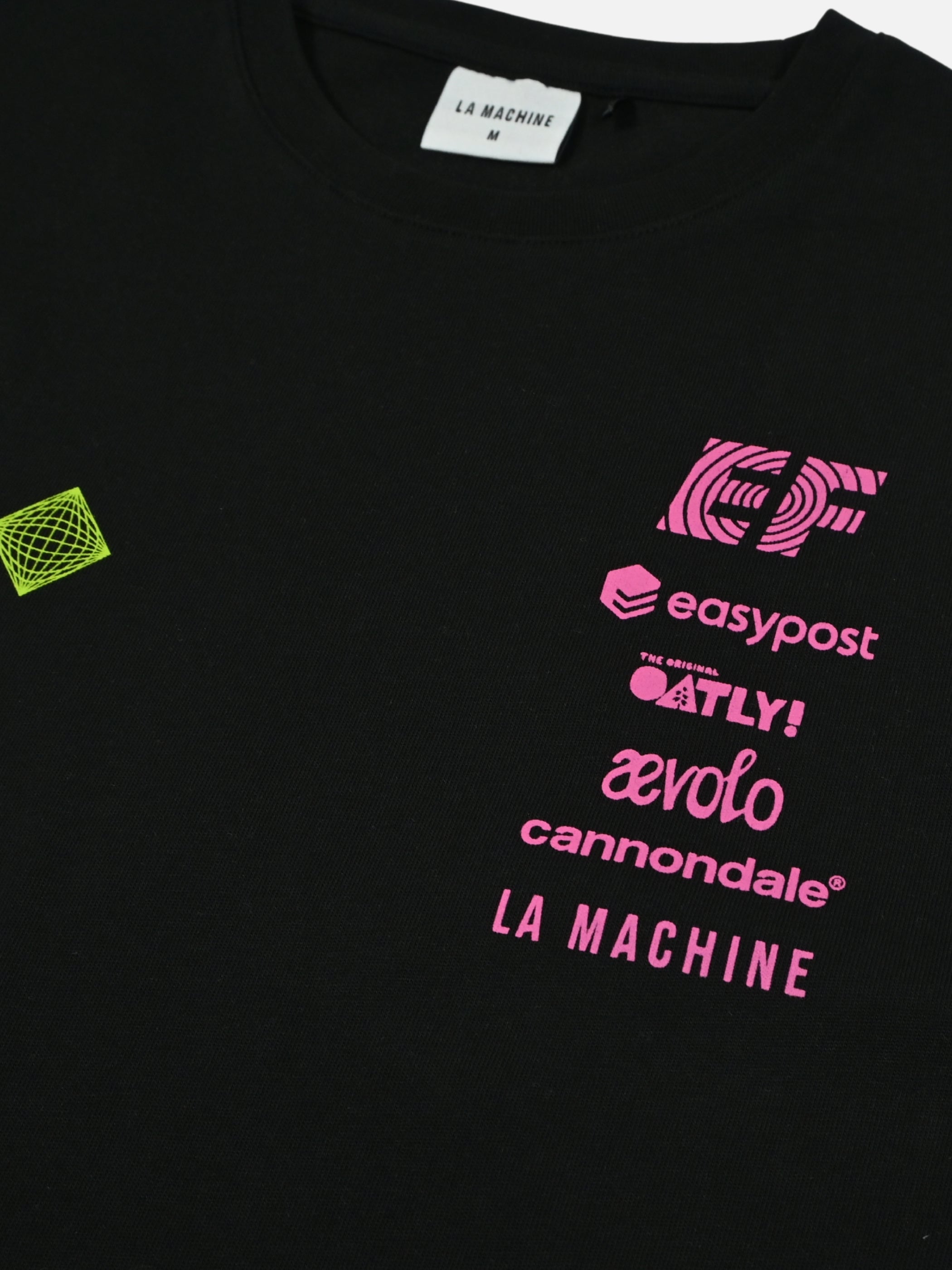 The La Machine X EF Pro Cycling - Reverted T-shirt - Black by La Machine Cycle Club, alternate product view.