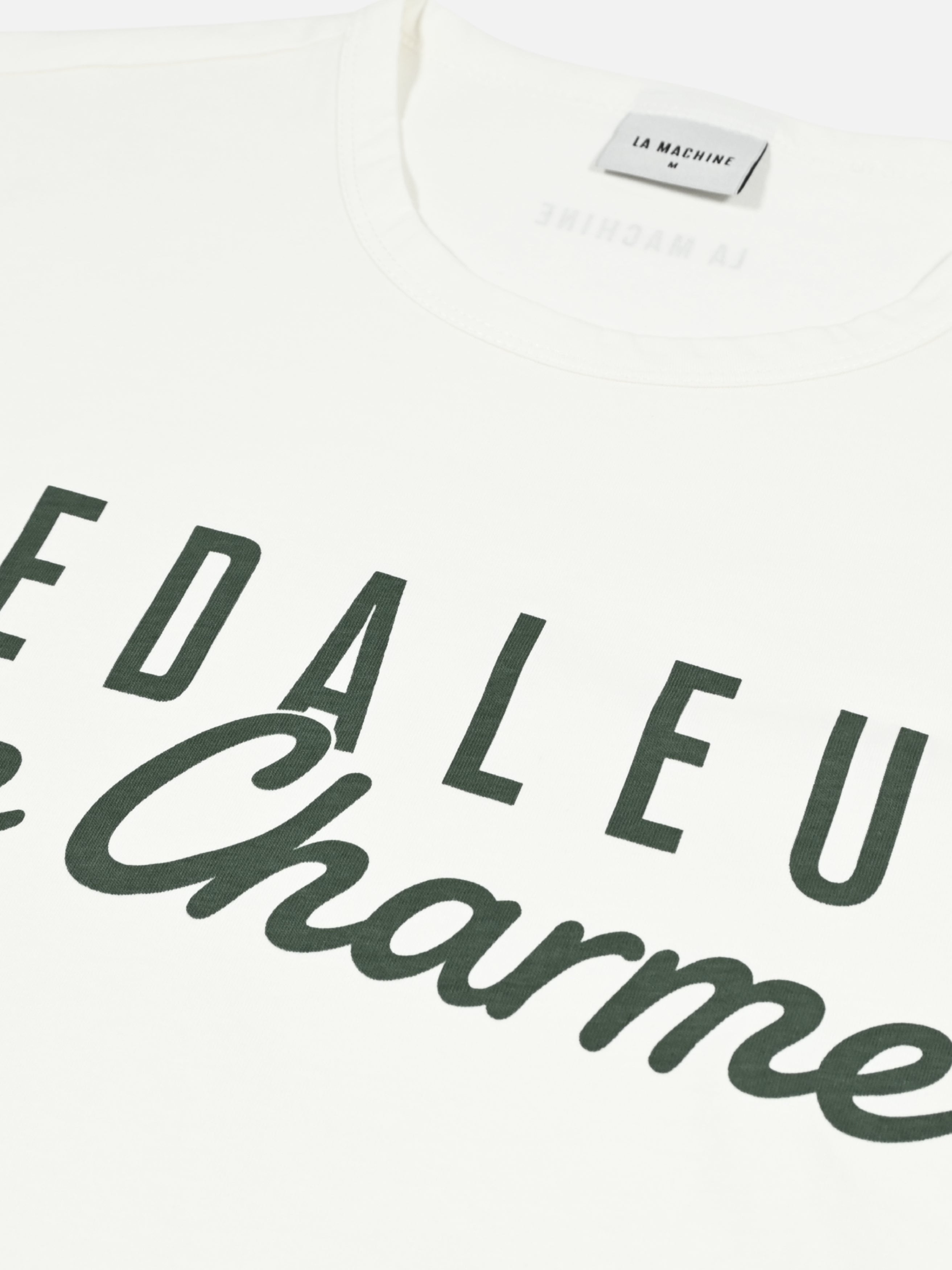 The Pedaleur de Charme - T-shirt - Off White by La Machine Cycle Club, alternate product view.