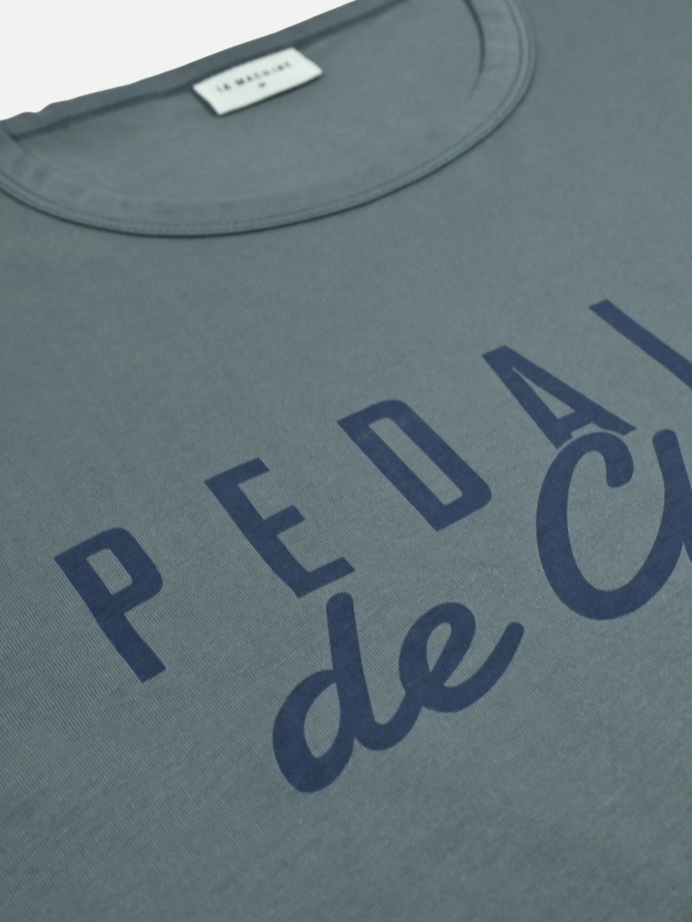 The Pedaleur de Charme - T-shirt - Charcoal Teal by La Machine Cycle Club, alternate product view.